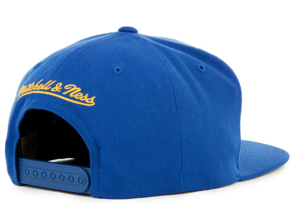 [HS1012803-WOOLGSW] MENS MITCHELL & NESS NBA GS WARRIORS WOOL SOLID SNAPBACK