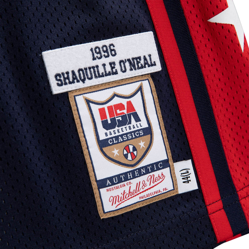 MENS MITCHELL & NESS AUTHENTIC JERSEY USA 1996 SHAQUILLE O'NEAL