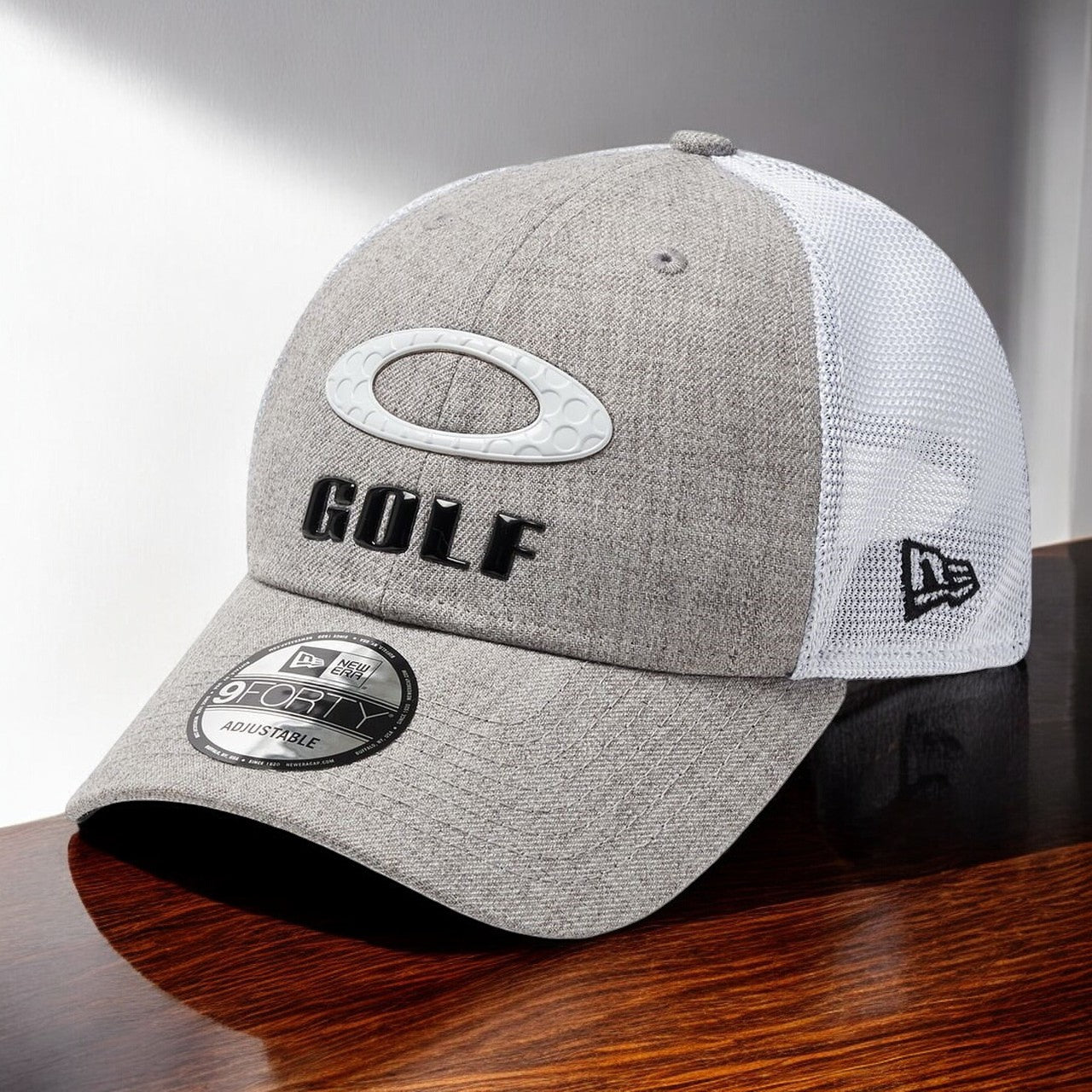 [912145LDS-24G] Mens Oakley Heather New Era Stripe Golf Snapback Hat