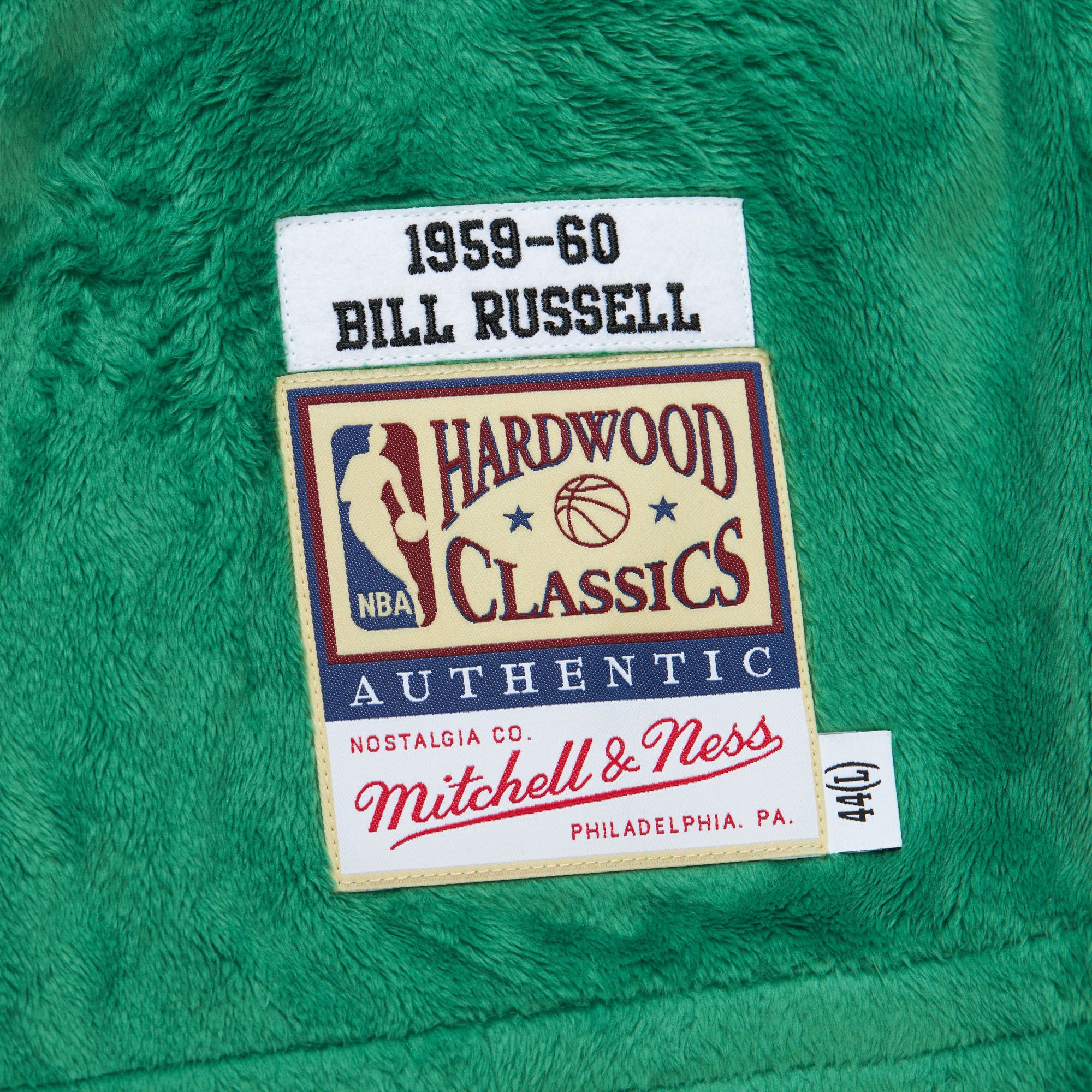 MENS MITCHELL & NESS NBA SHOOTING SHIRT CELTICS 1959 BILL RUSSELL