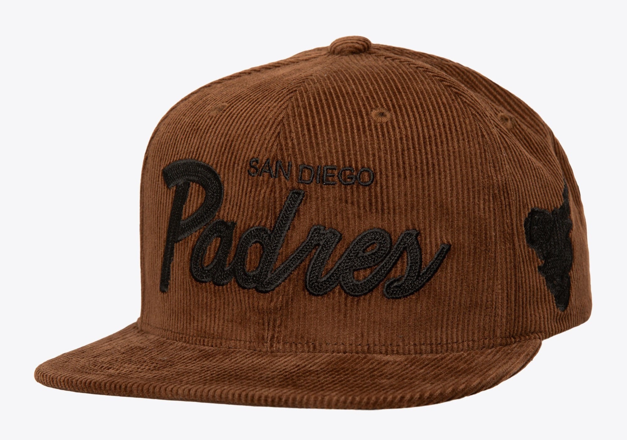[HS9741-SDPBROW] MENS MITCHELL & NESS MLB CORD SNAPBACK COOP PADRES