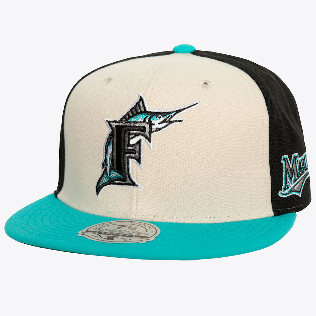 Mens Mitchell & Ness MLB HOMEFIELD FITTED COOP MARLINS