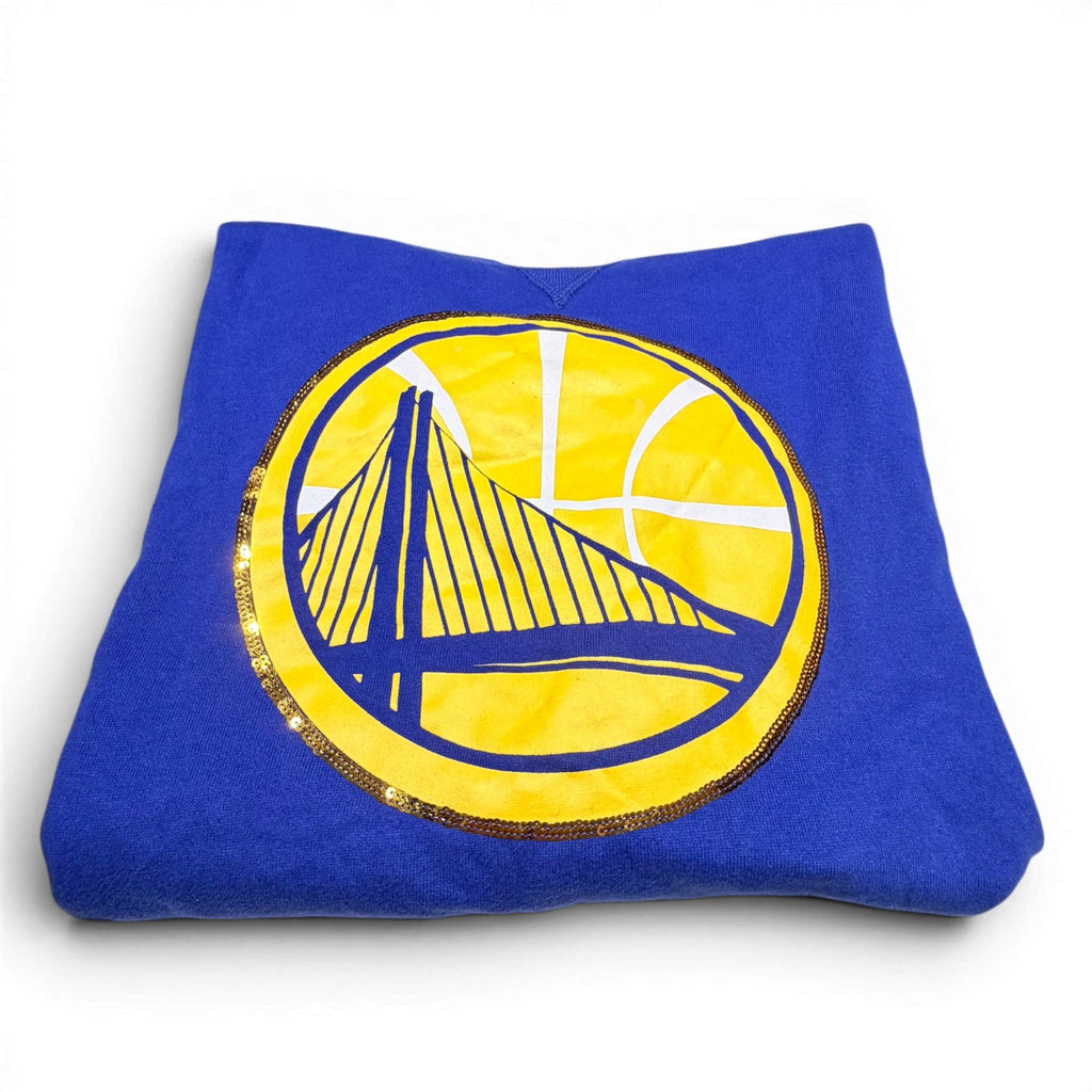 [337281] WOMENS 47 BRAND NBA GS WARRIORS SPARKLE HEADLINE CREW SWEATER