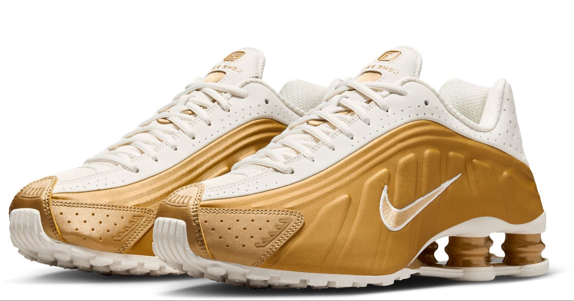 [AR3565-010] WOMENS NIKE SHOX R4 'METALLIC GOLD'