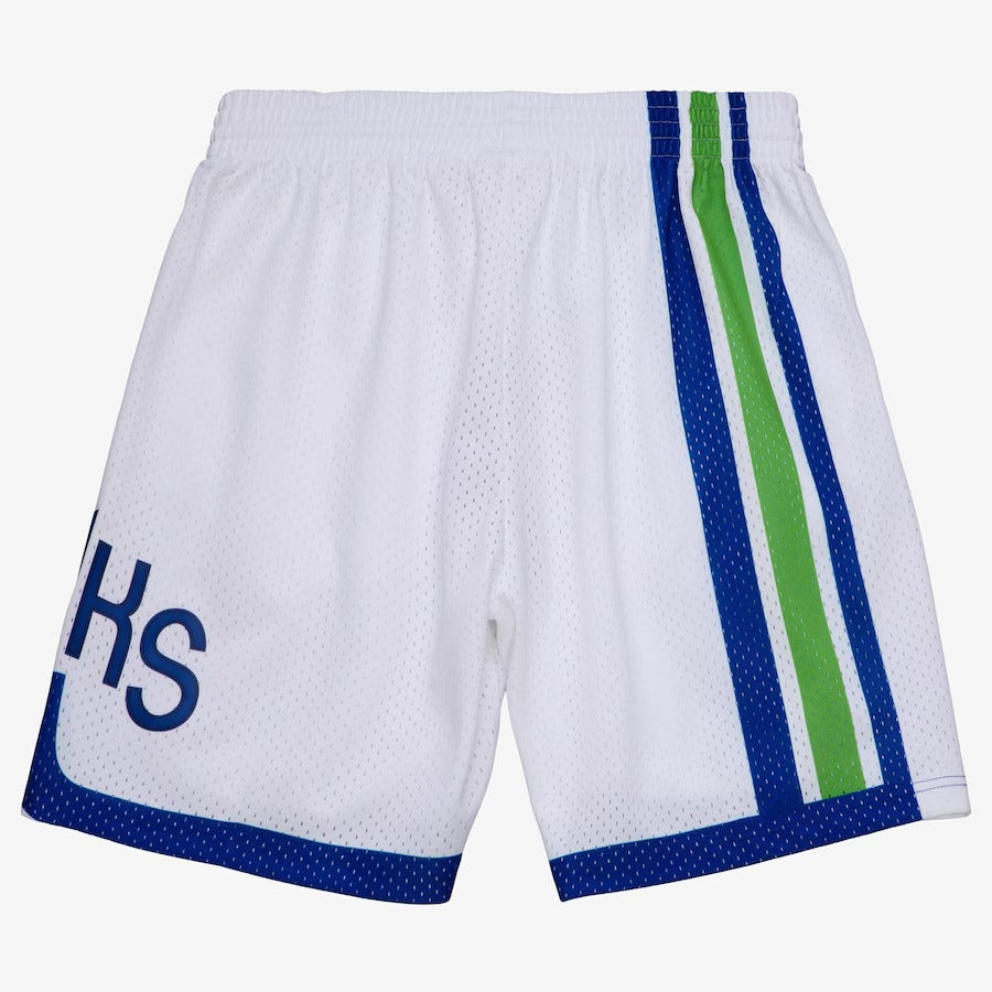 MENS MITCHELL & NESS NBA WHITE SHORTS HAWKS 1970