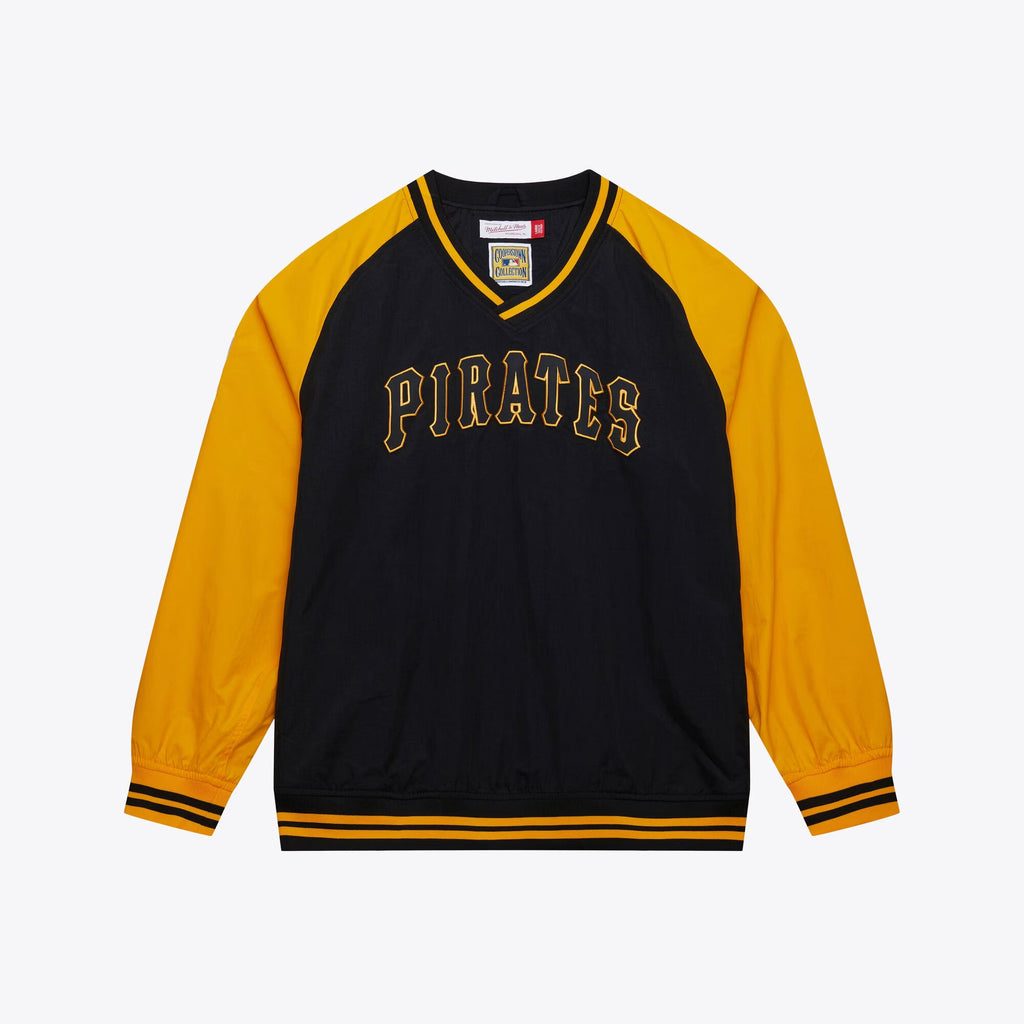 MENS MITCHELL & NESS MLB NYLON PULLOVER JACKET VINTAGE LOGO PIRATES