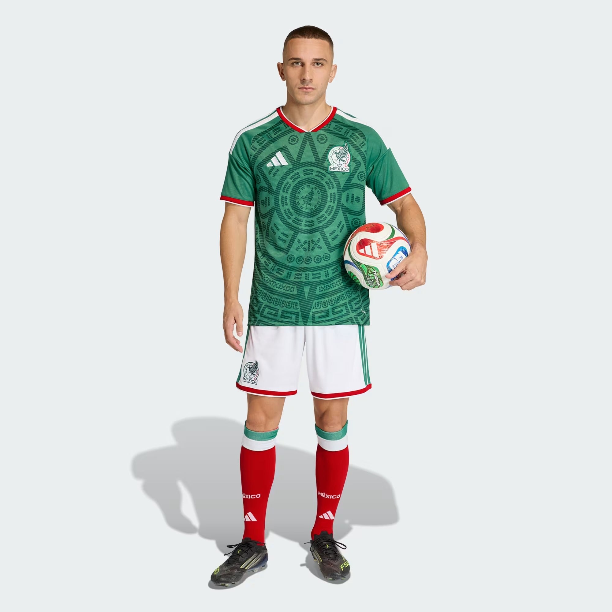 [JL8541] MENS ADIDAS FMF MEXICO 26 HOME SHORTS - WHITE
