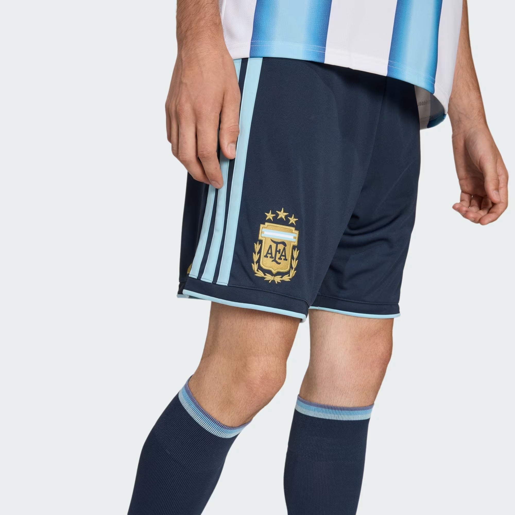 [JM1325] MENS ADIDAS AFA ARGENTINA HOME SHORTS - NTNAVY/ICEBLU