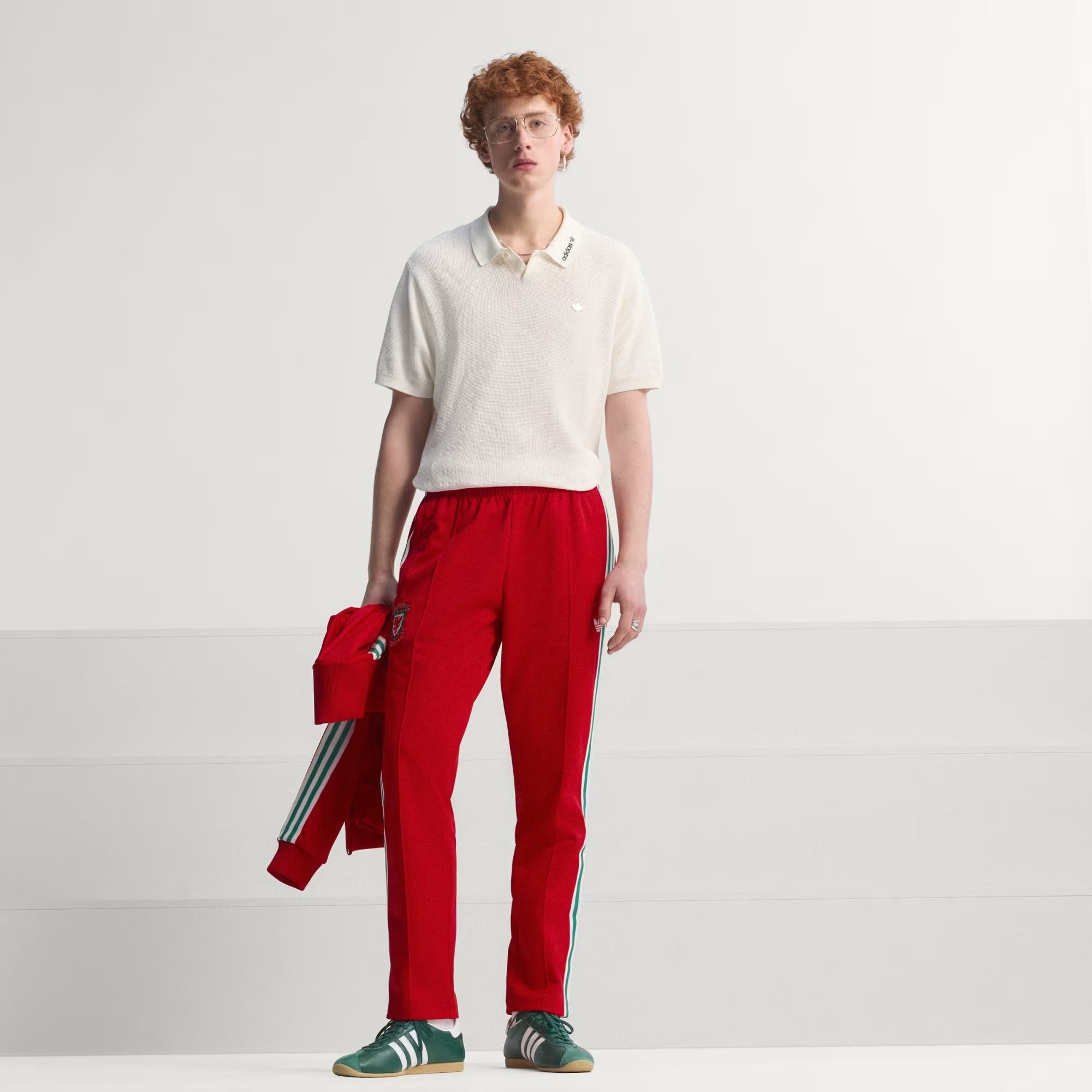 [KA8564] MENS ADIDAS FAW WALES 150 YEARS ANNIVERSARY TRACK PANTS - VIVRED