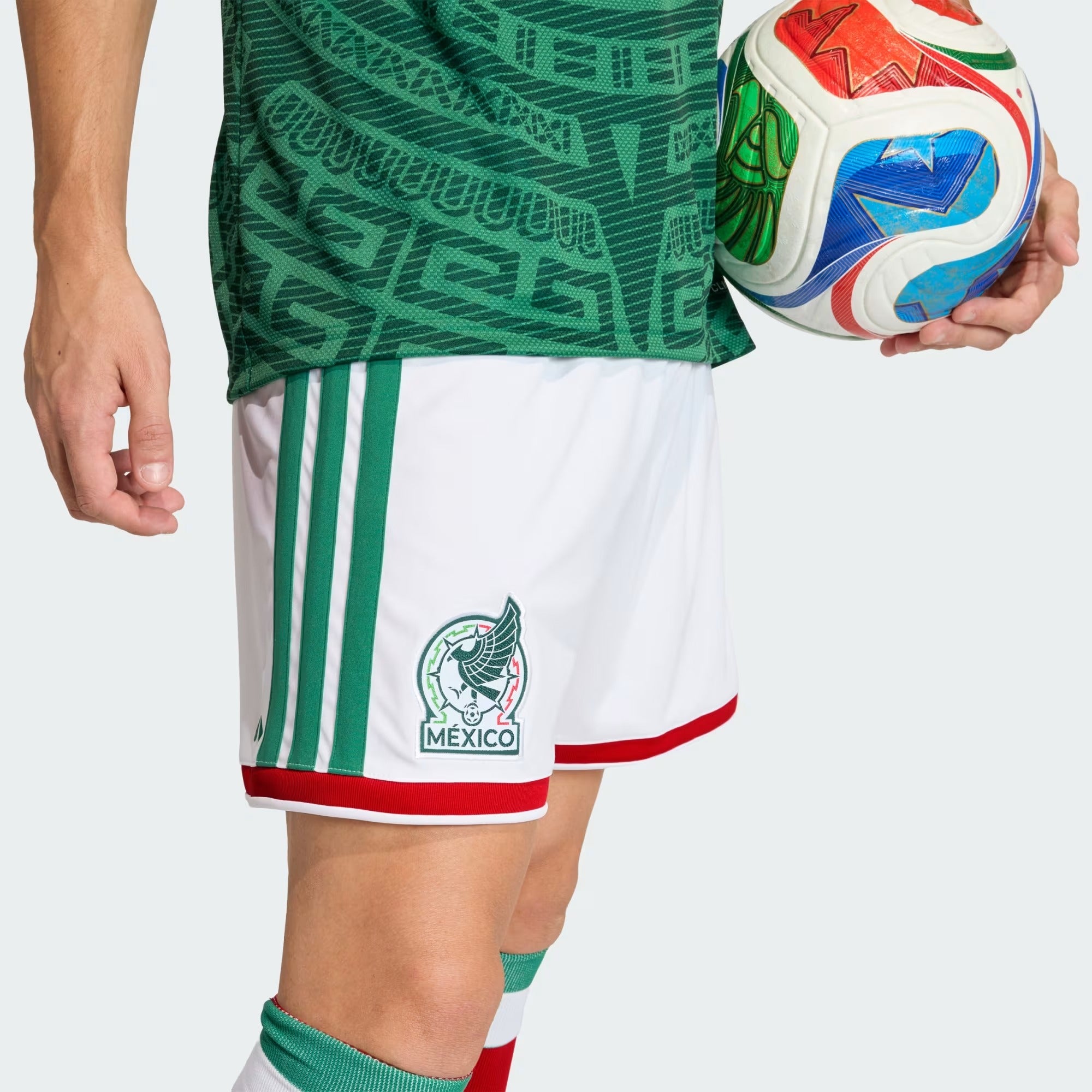 [JL8541] MENS ADIDAS FMF MEXICO 26 HOME SHORTS - WHITE