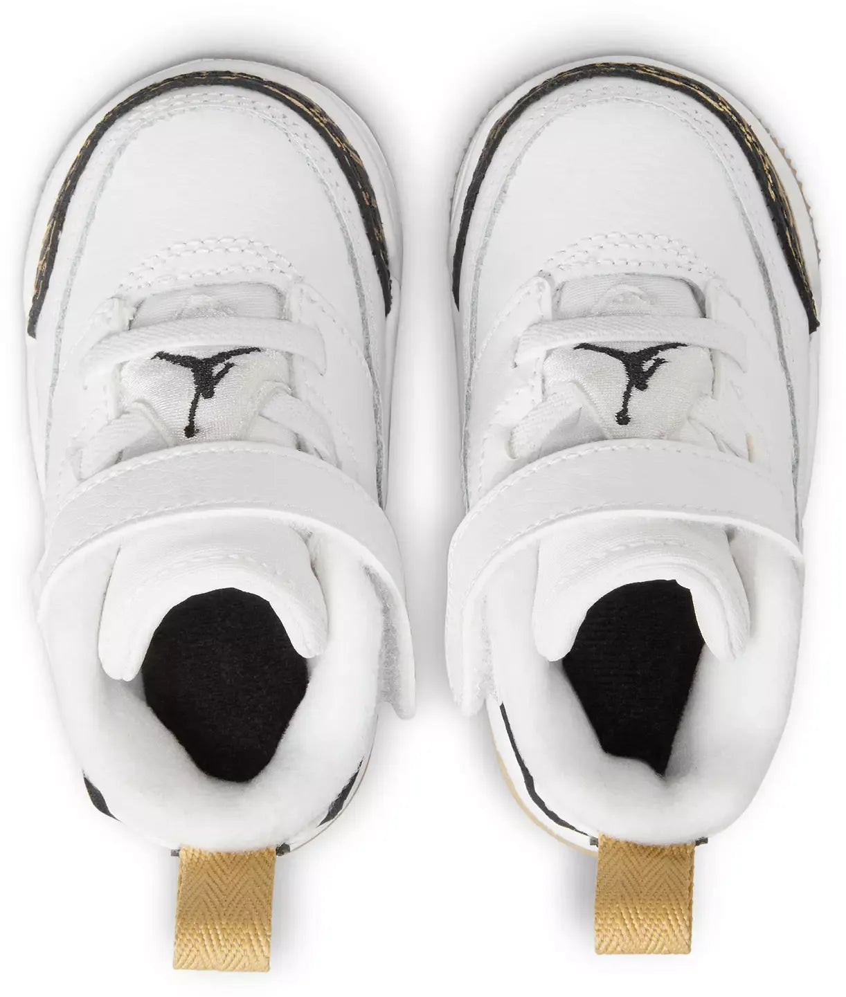 [HJ9965-100] TODDLERS AIR JORDAN SPIZIKE LOW 'WHITE METALLIC GOLD SAIL BLACK'