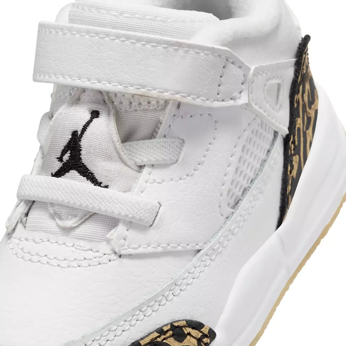 [HJ9965-100] TODDLERS AIR JORDAN SPIZIKE LOW 'WHITE METALLIC GOLD SAIL BLACK'
