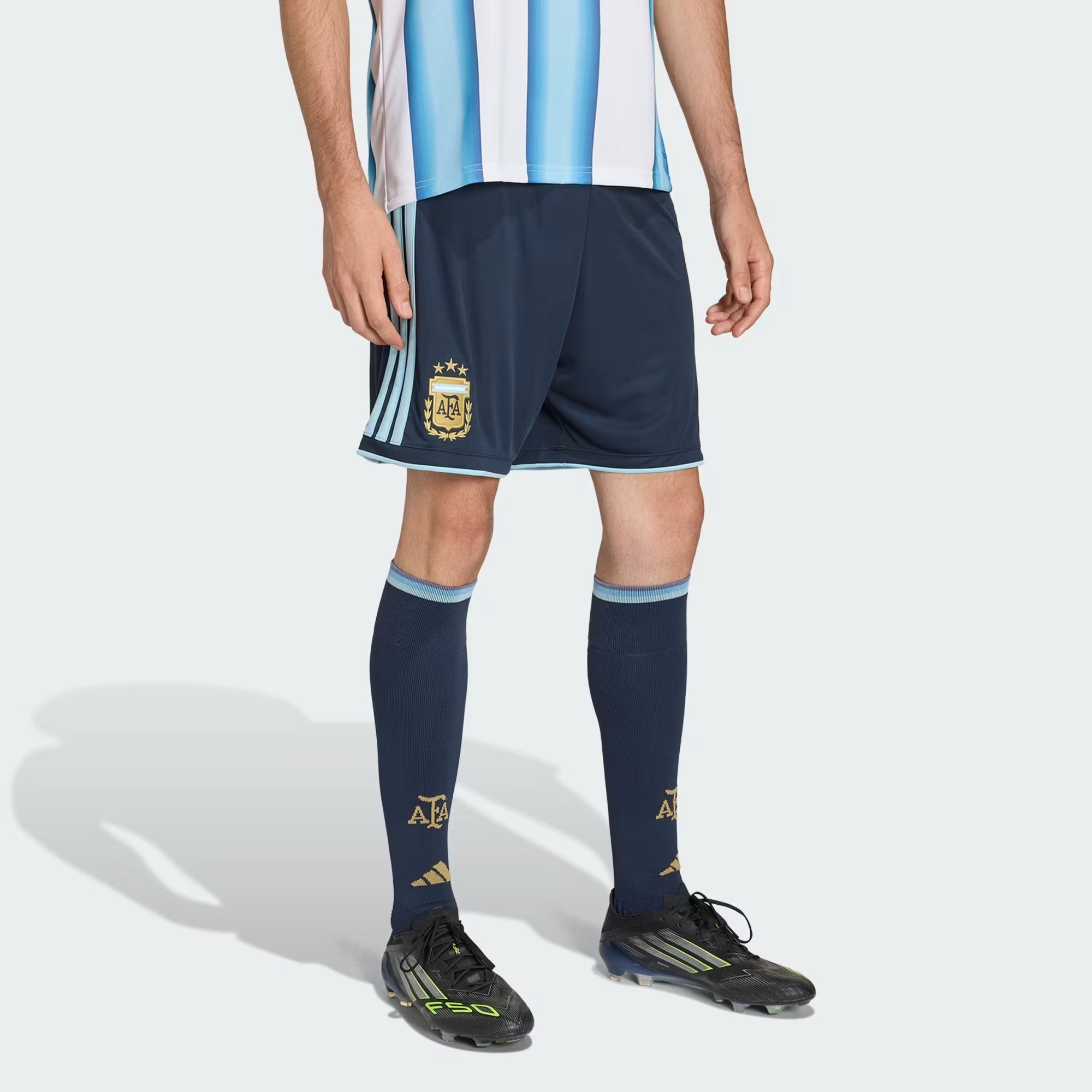 [JM1325] MENS ADIDAS AFA ARGENTINA HOME SHORTS - NTNAVY/ICEBLU