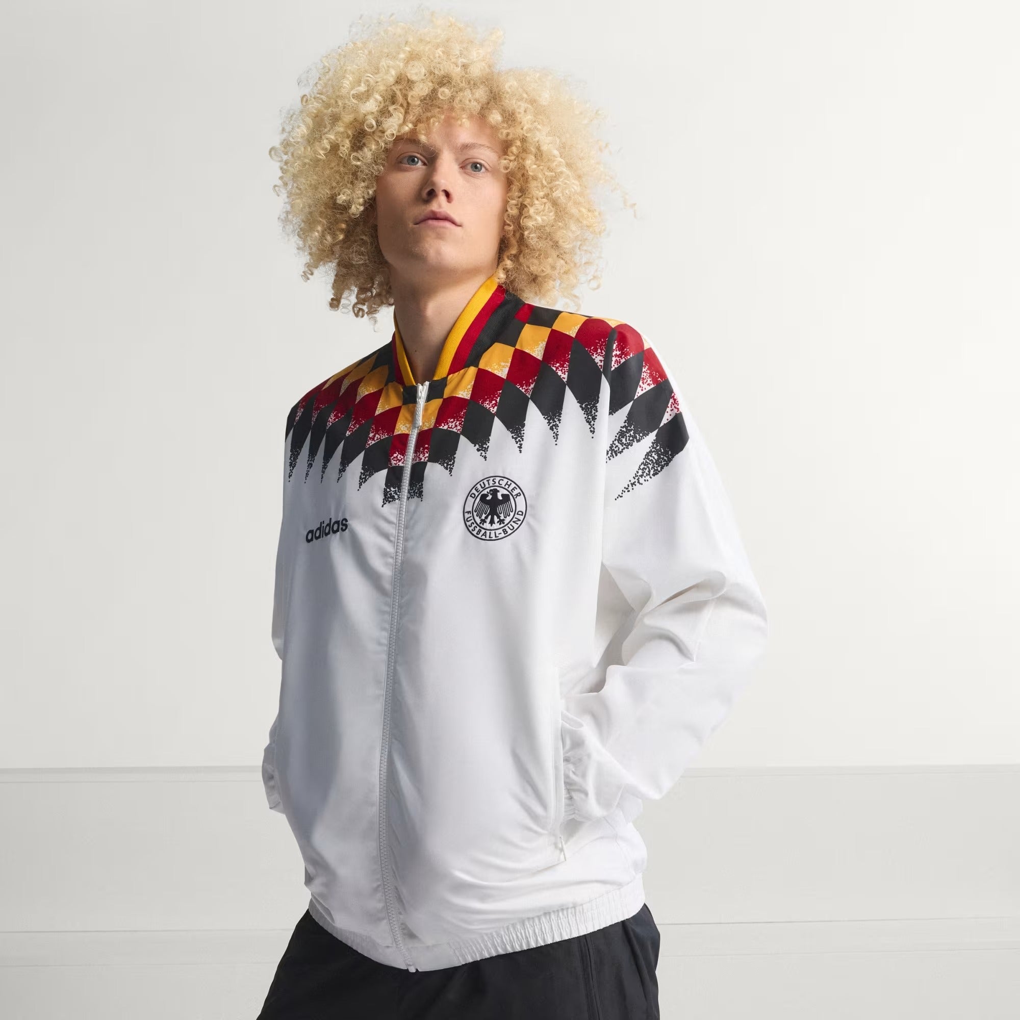 [JW8809] MENS ADIDAS DFB GERMANY TRACK TOP 1994 - WHITE