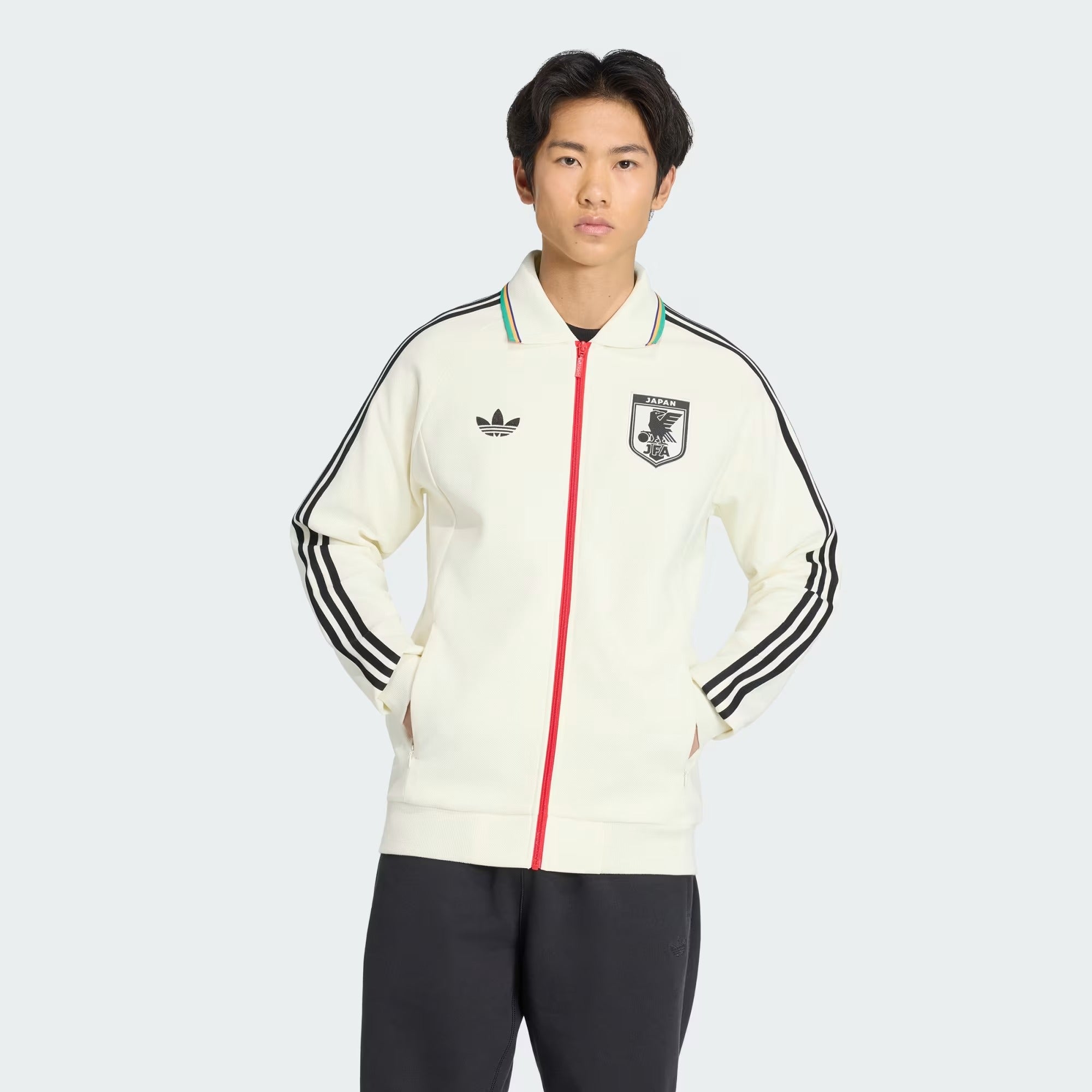 [KA1514] MENS ADIDAS JFA JAPAN AWAY ANTHEM JACKET - OWHITE