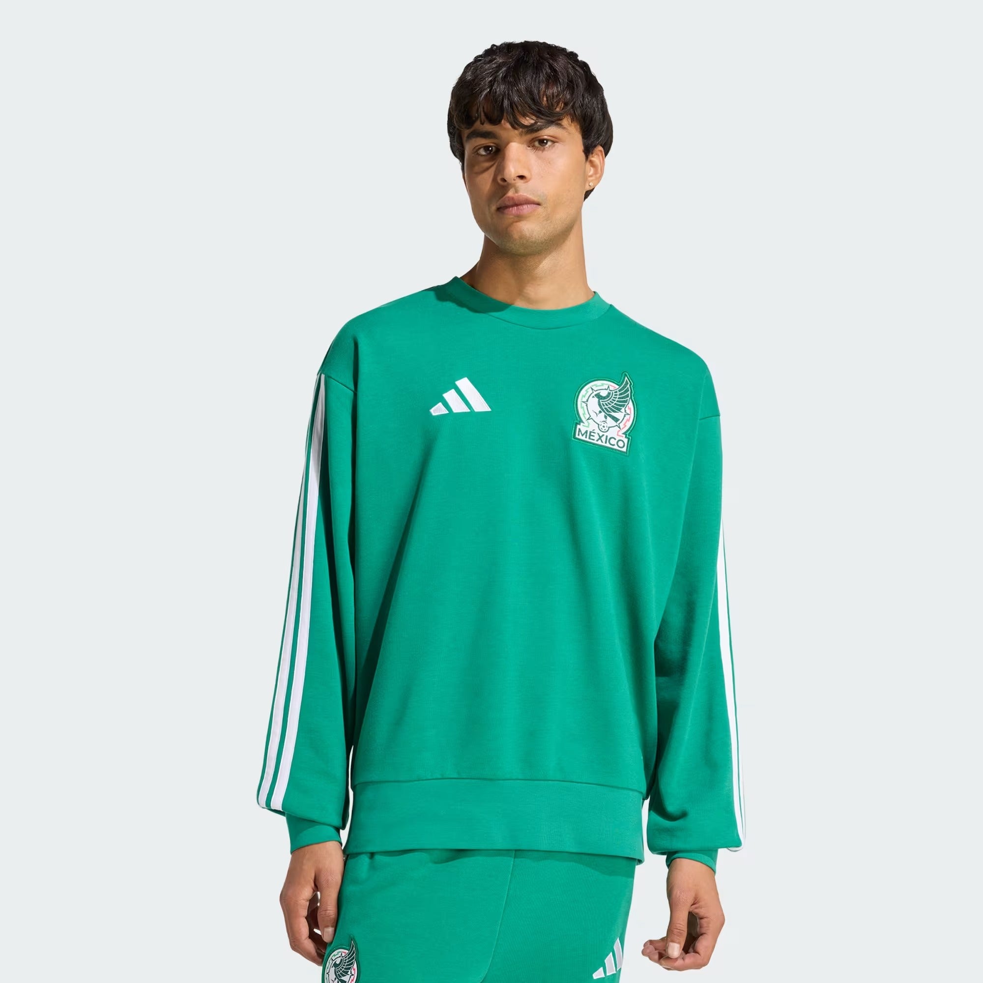 [JZ6467] MENS ADIDAS FMF MEXICO DNA CREW SWEAT SWEATSHIRT - BOLD GREEN