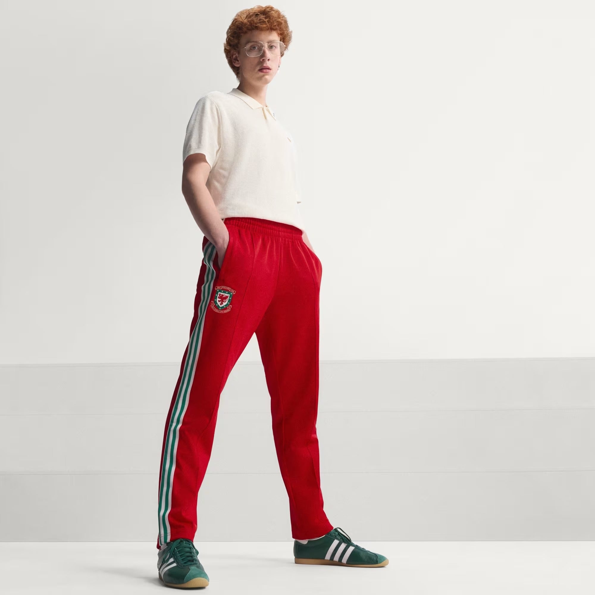 [KA8564] MENS ADIDAS FAW WALES 150 YEARS ANNIVERSARY TRACK PANTS - VIVRED