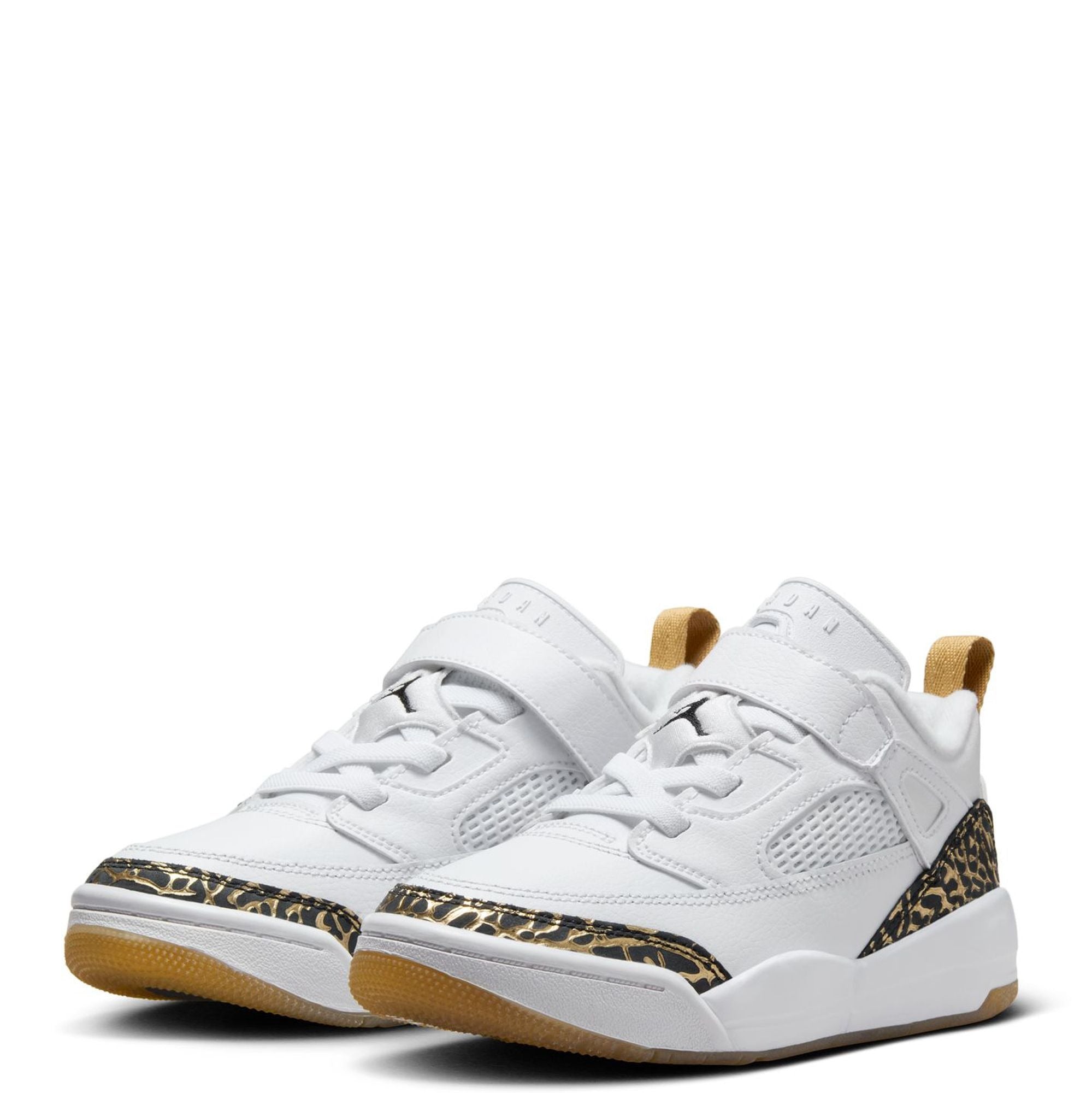 [HJ9055-100] PRESCHOOL AIR JORDAN SPIZIKE LOW 'WHITE METALLIC GOLD SAIL BLACK'