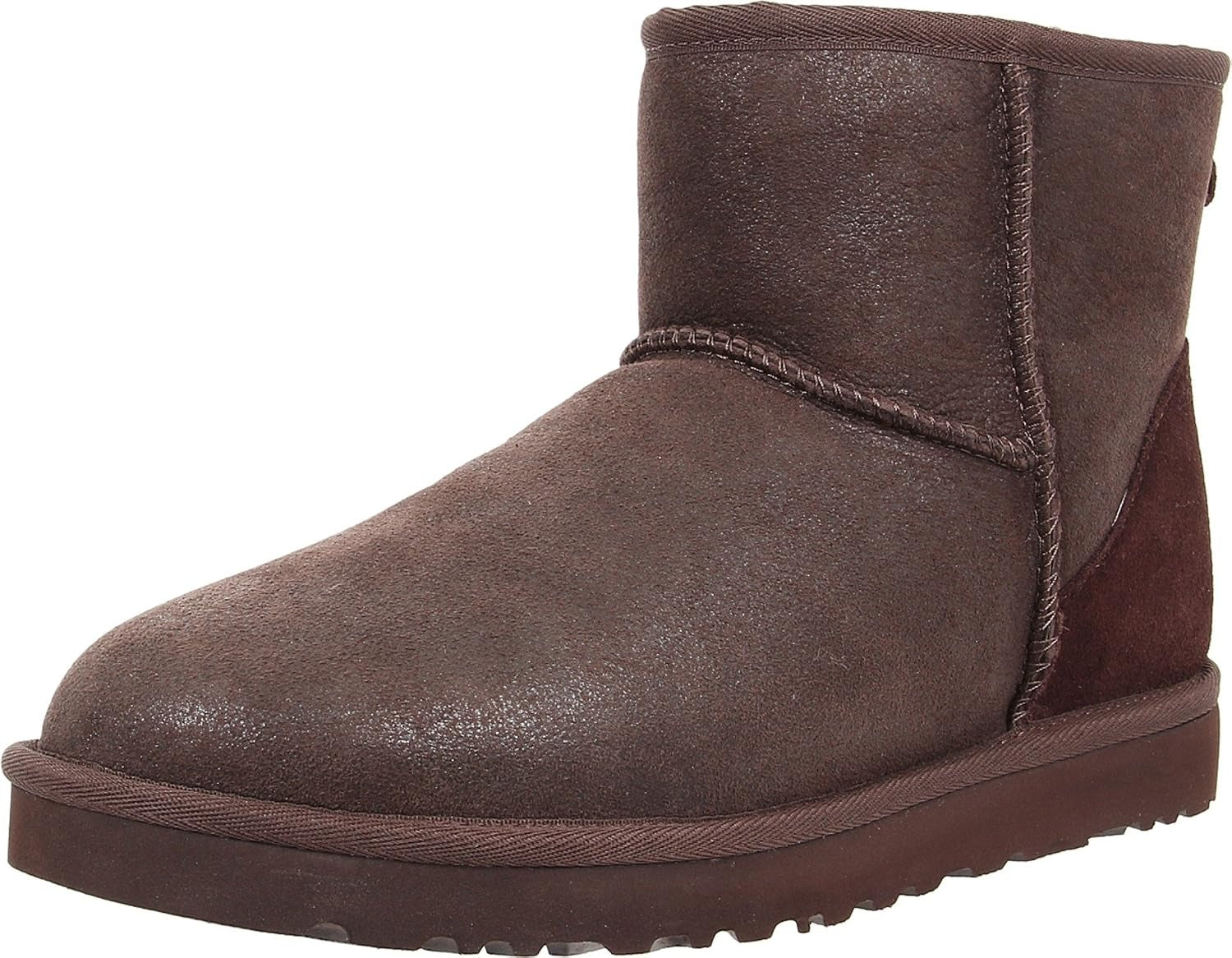 [1007307-BJC] MENS UGG CLASSIC MINI BOMBER FLEECE LINED 'CHOCOLATE' - CHOCOLATE