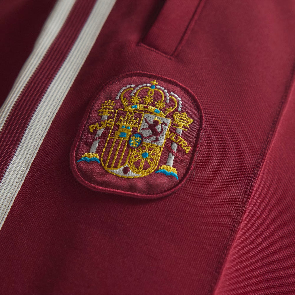[JZ2255] MENS ADIDAS FEF SPAIN ORIGINALS TRACK PANTS - TEAM COLL BURGUNDY