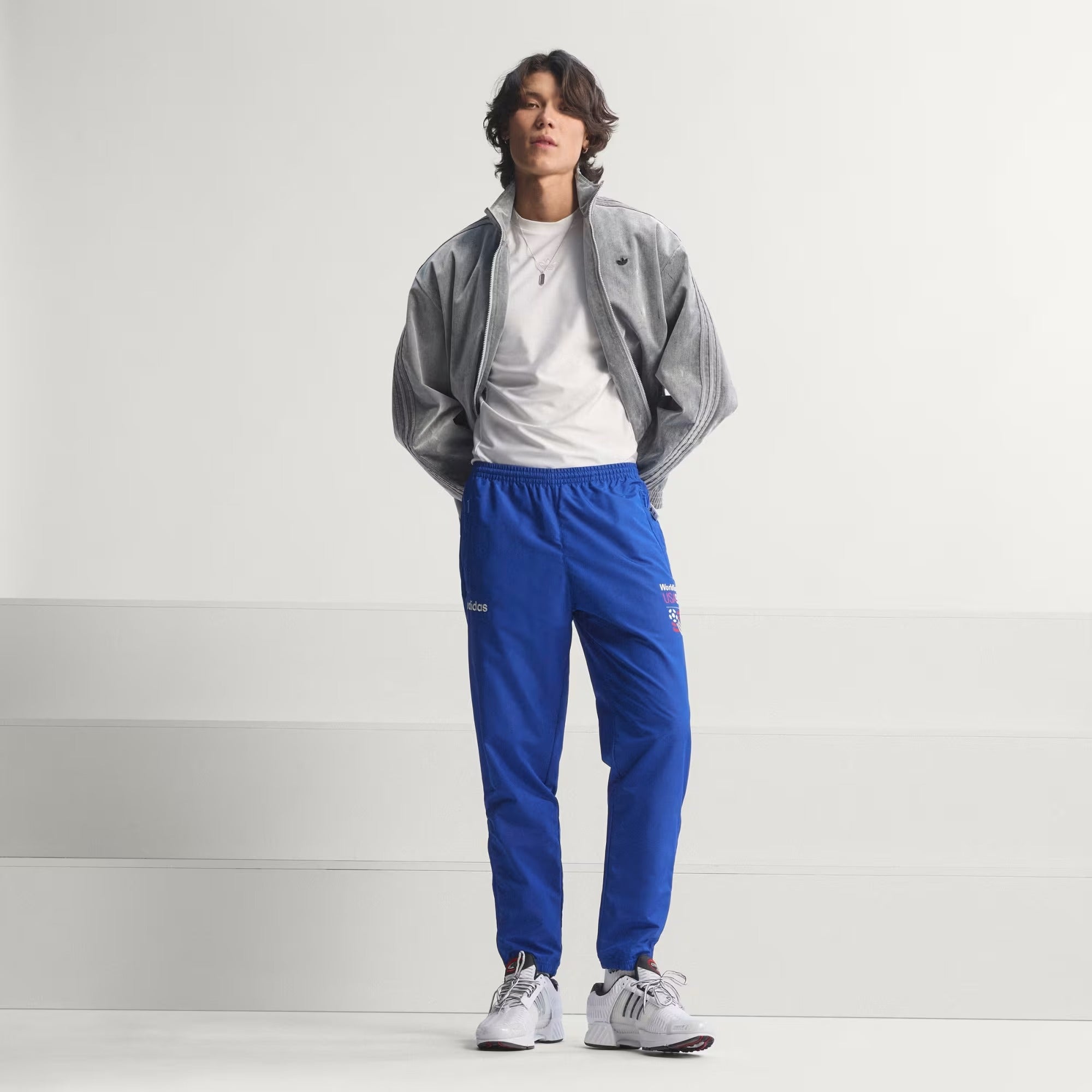 [KC5449] MENS ADIDAS USA 94 GRAPHIC WOVEN TRACK PANTS - ROYBLU