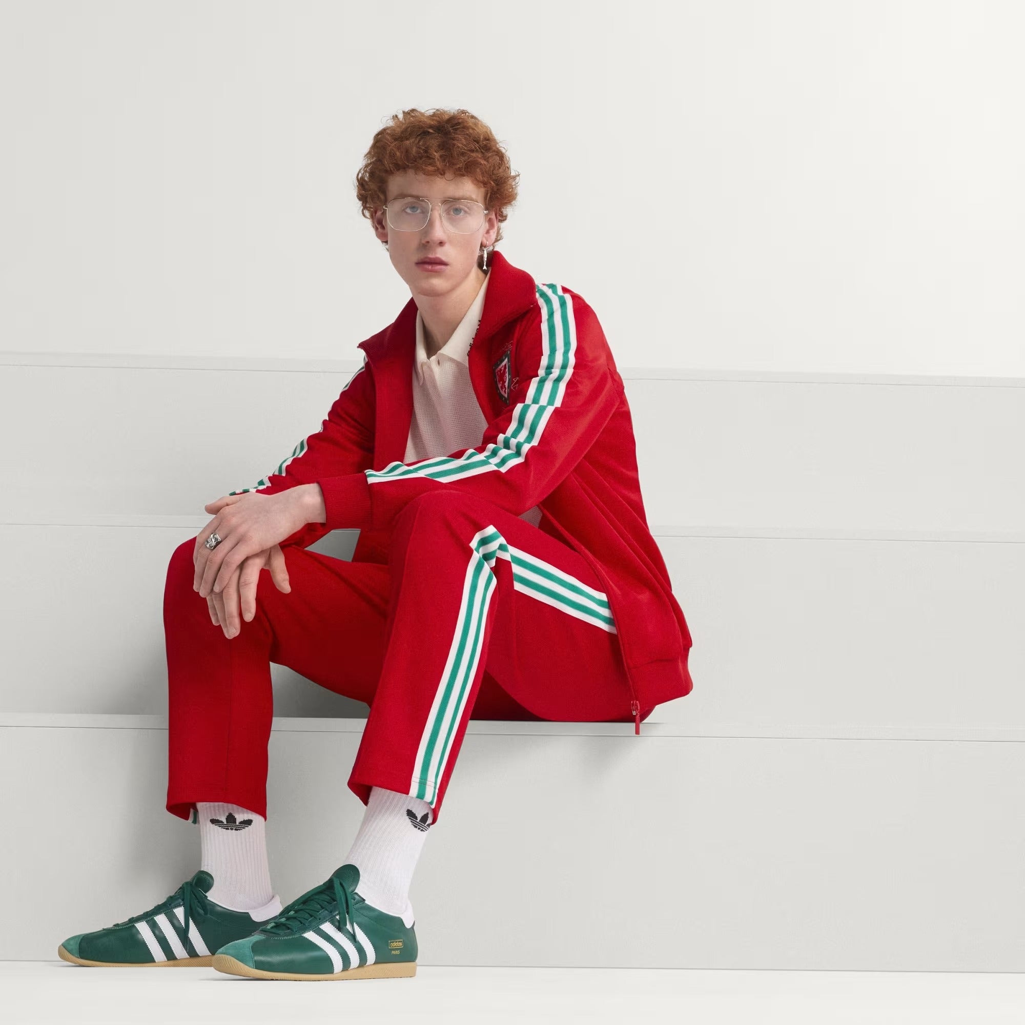 [KA8564] MENS ADIDAS FAW WALES 150 YEARS ANNIVERSARY TRACK PANTS - VIVRED