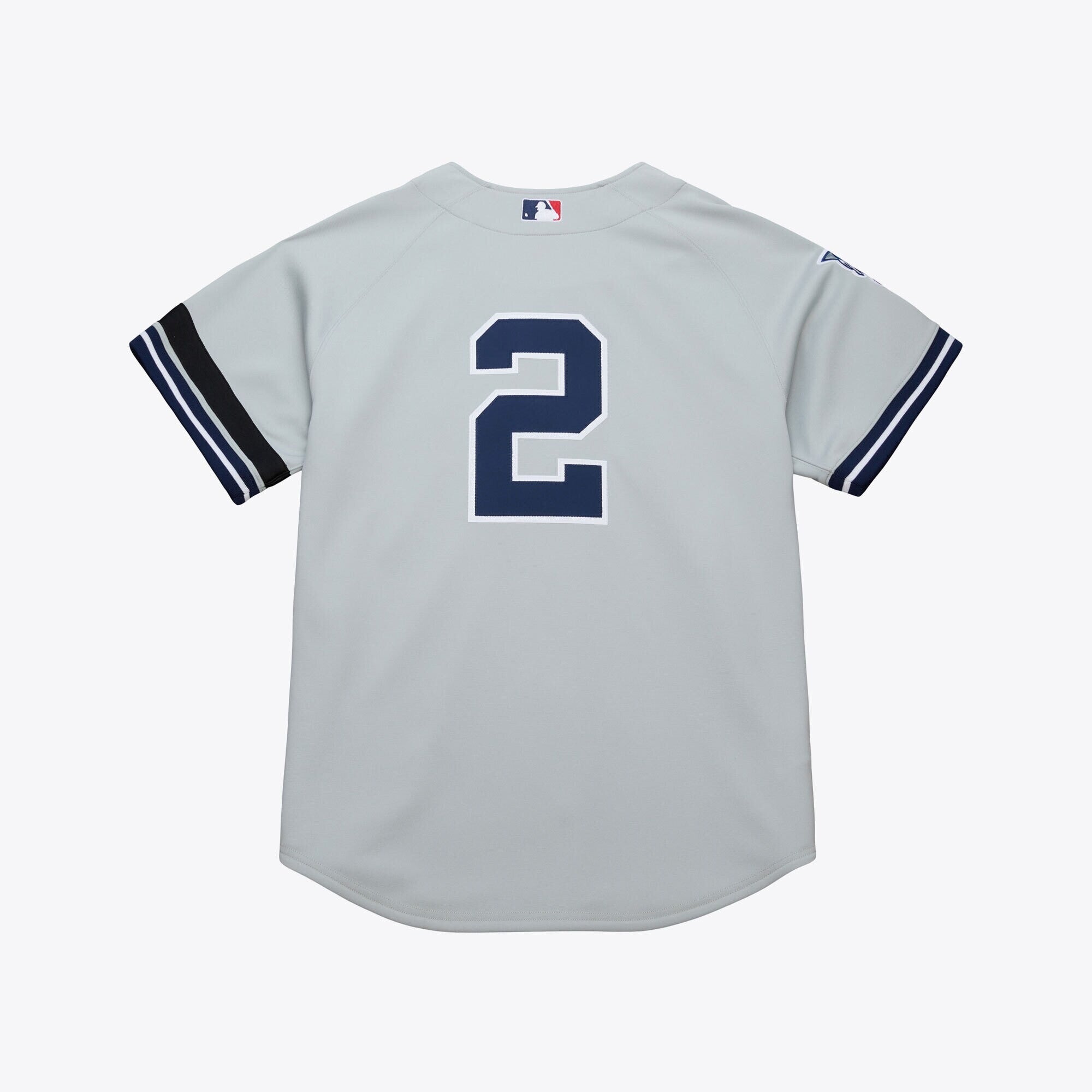 MENS MITCHELL & NESS MLB GREY JERSEY YANKEES 2000 DEREK JETER