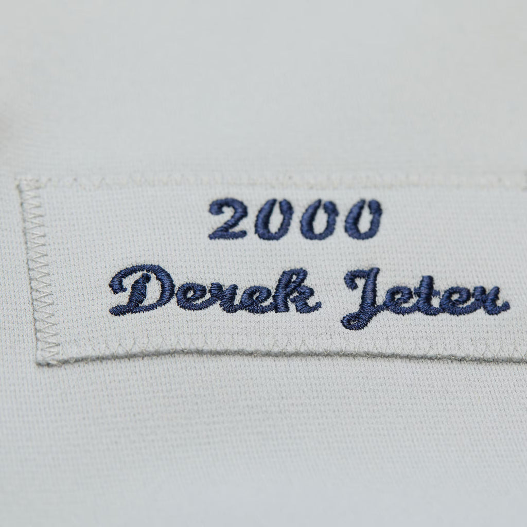 MENS MITCHELL & NESS MLB GREY JERSEY YANKEES 2000 DEREK JETER