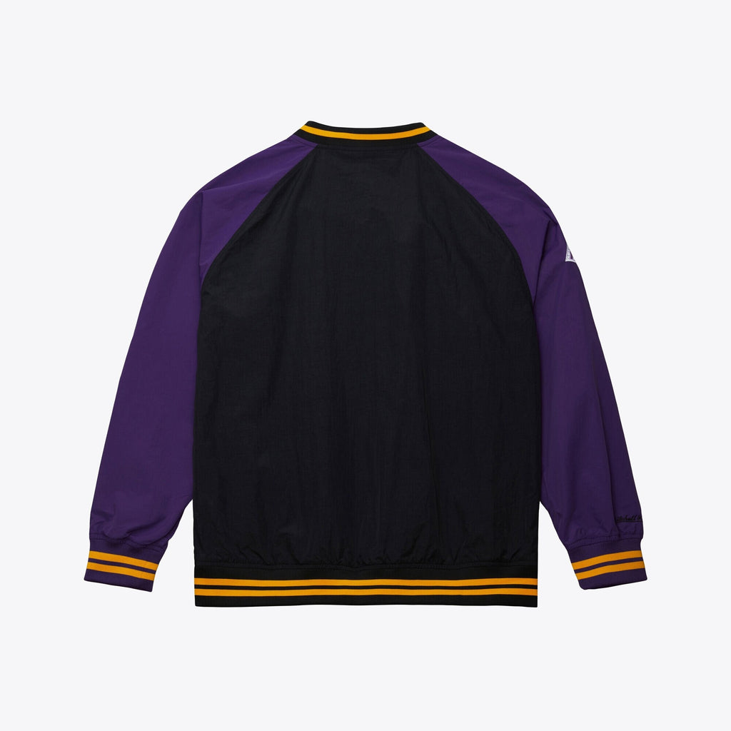 MENS MITCHELL & NESS NBA NYLON PULLOVER JACKET VINTAGE LOGO LAKERS
