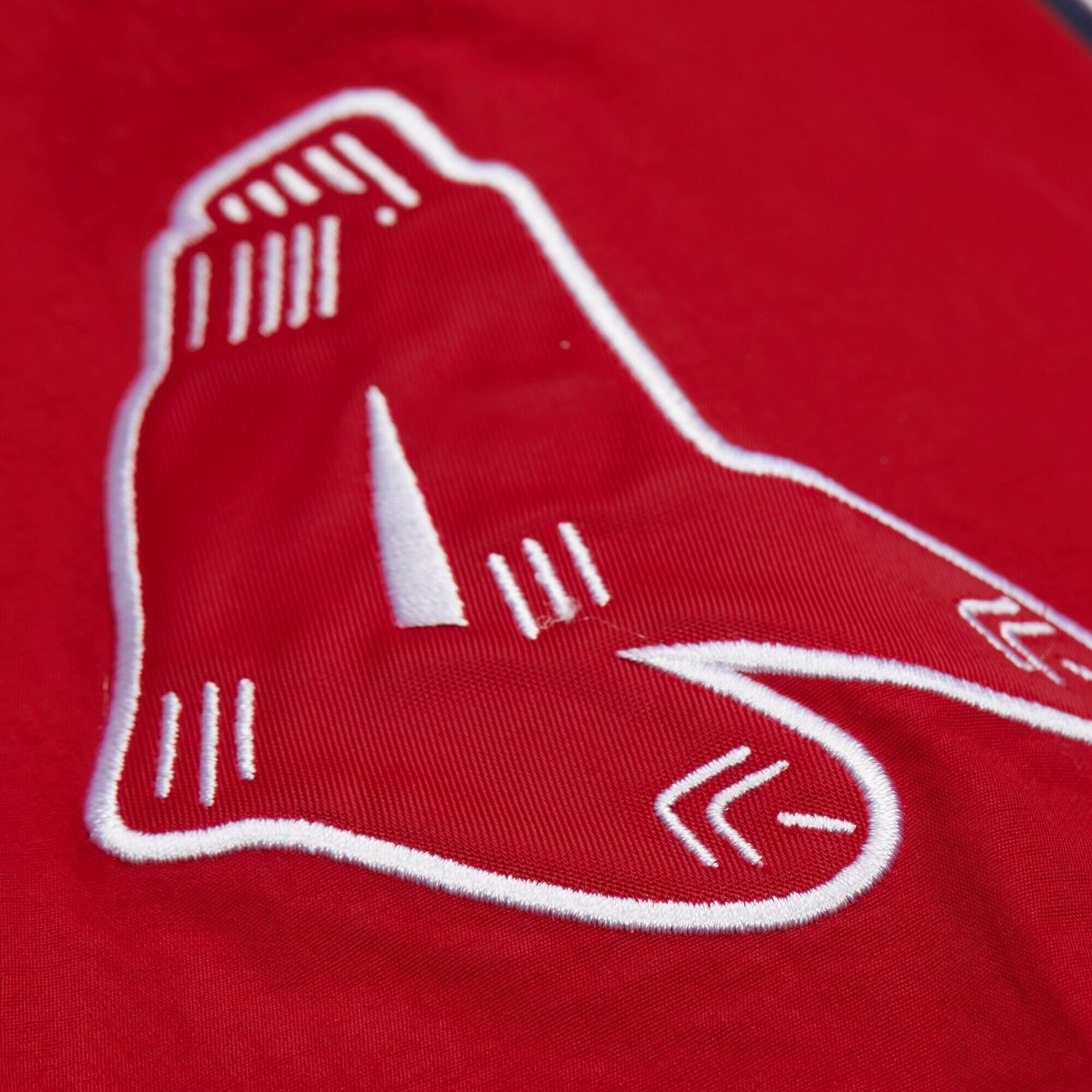 MENS MITCHELL & NESS MLB NYLON PULLOVER JACKET VINTAGE LOGO RED SOX