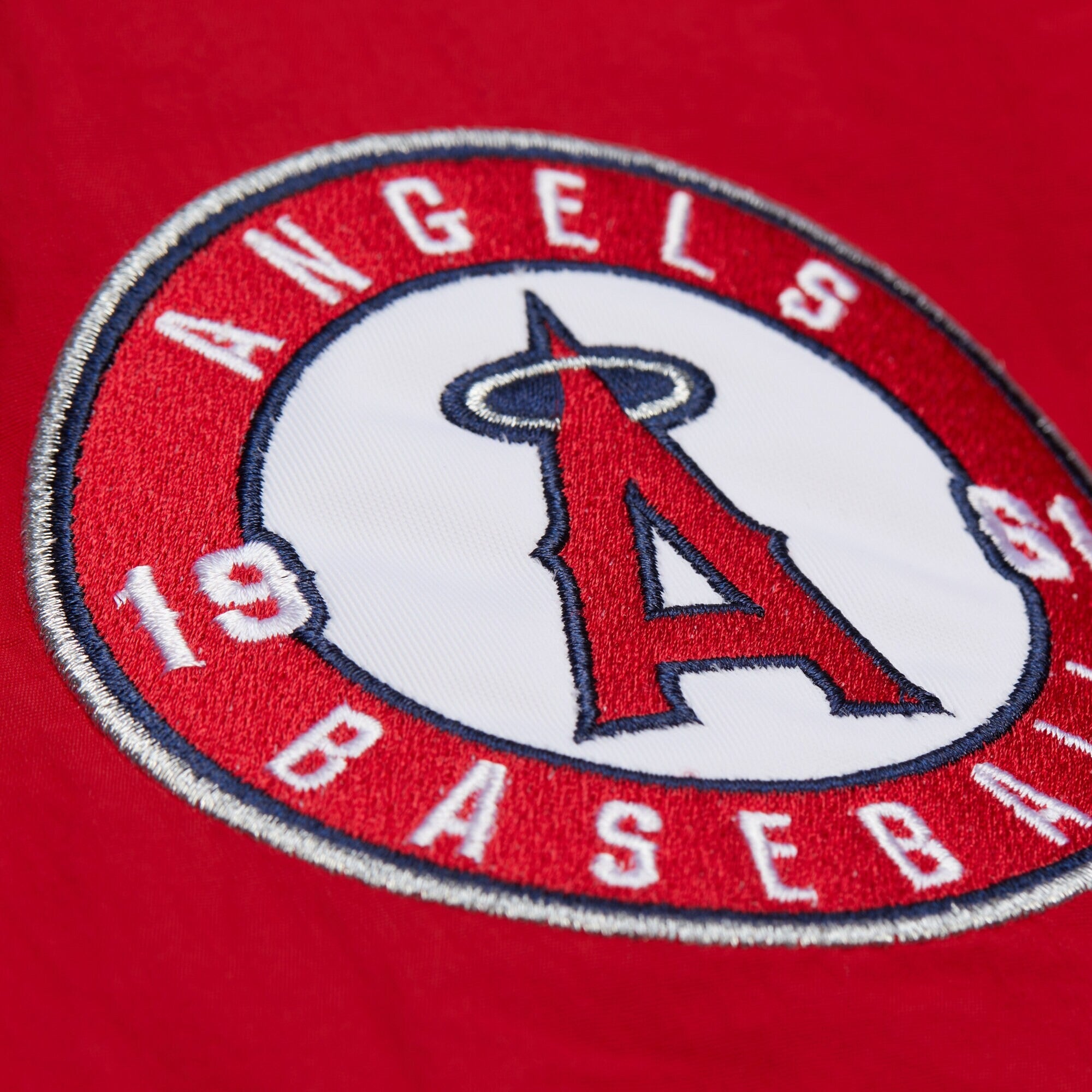 MENS MITCHELL & NESS MLB NYLON PULLOVER CURRENT LOGO ANGELS