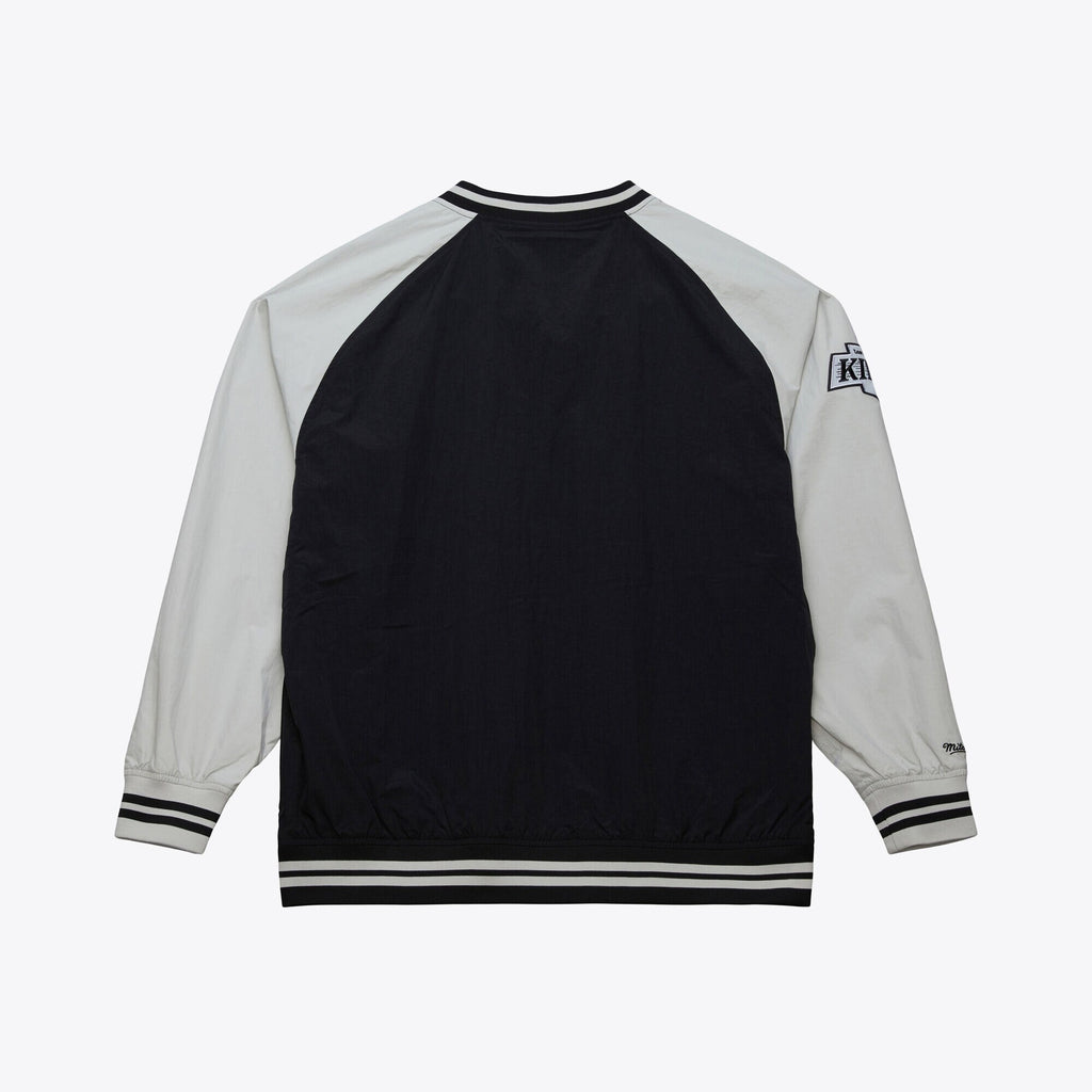 MENS MITCHELL & NESS NHL NYLON PULLOVER JACKET VINTAGE LOGO KINGS