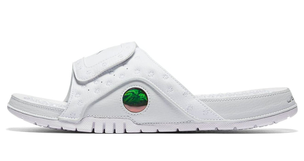 [684915-100] MENS AIR JORDAN HYDRO 13 RETRO SLIDE 'WHITE METALLIC SILVER'