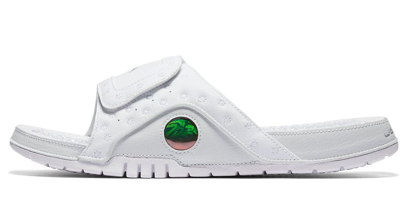 [684915-100] MENS AIR JORDAN HYDRO 13 RETRO SLIDE 'WHITE METALLIC SILVER'