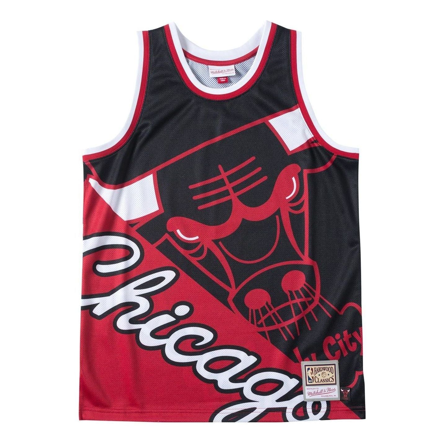 [TMTK4350-CBUYYPPPBLCK] MENS MITCHELL & NESS BIG FACE FASHION TANK 5.0 BULLS