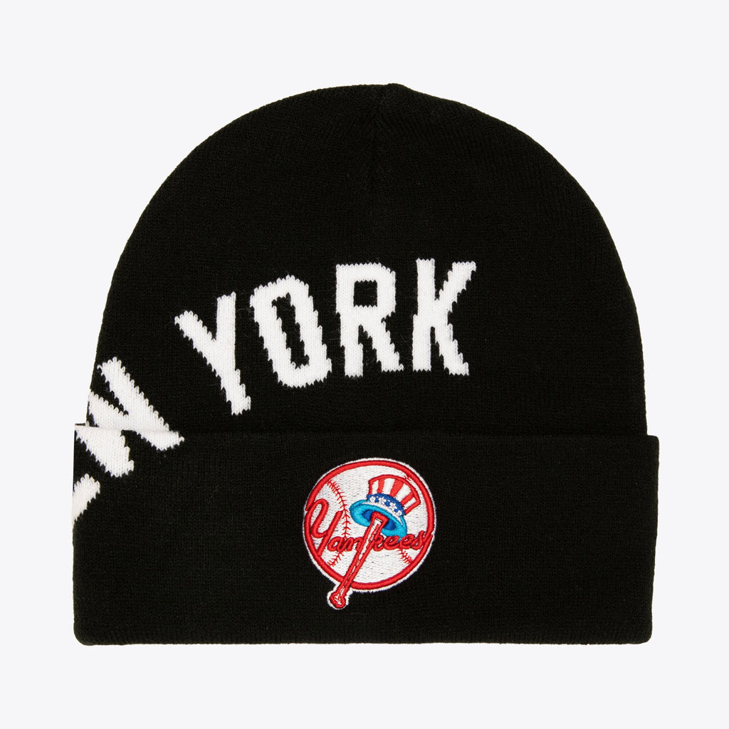 MENS MITCHELL & NESS MLB CRICKET KNIT COOP YANKEES - BLACK
