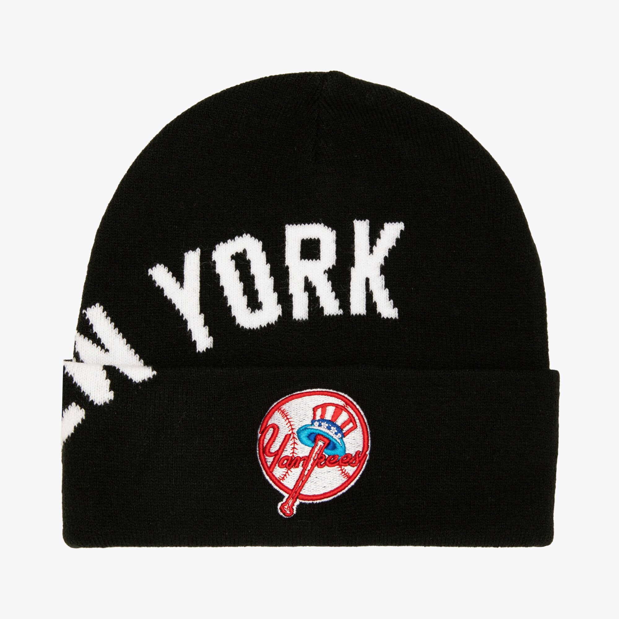 MENS MITCHELL & NESS MLB CRICKET KNIT COOP YANKEES - BLACK