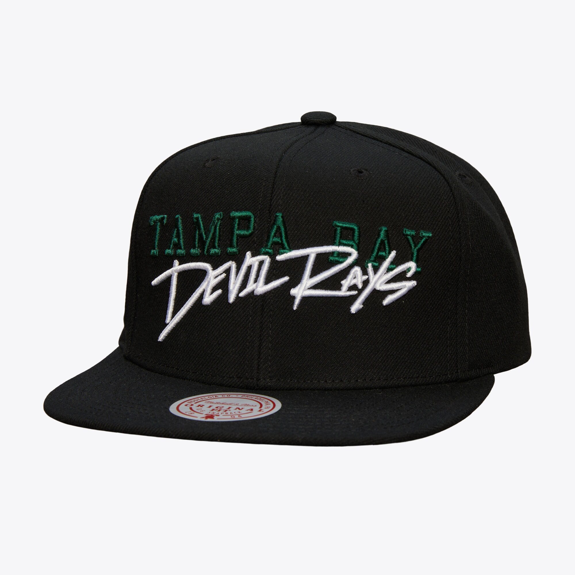MENS MITCHELL & NESS MLB TEAM TAGGED SNAPBACK COOP RAYS - BLACK