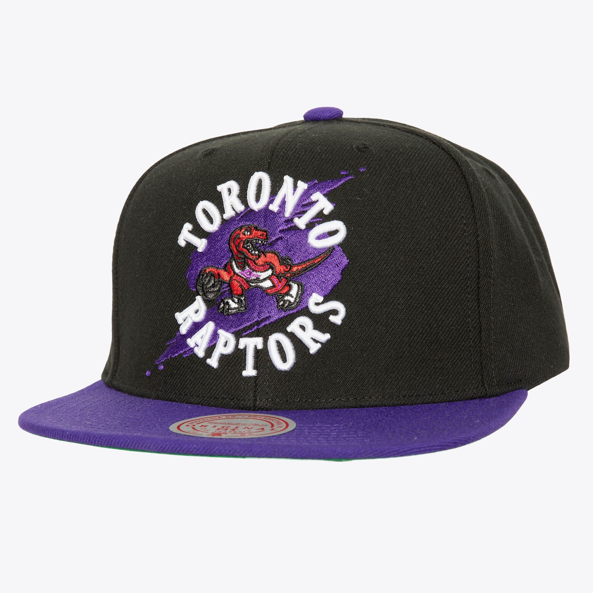 MENS MITCHELL & NESS NBA CIRCLE SPLASH SNAPBACK HWC RAPTORS - BLACK