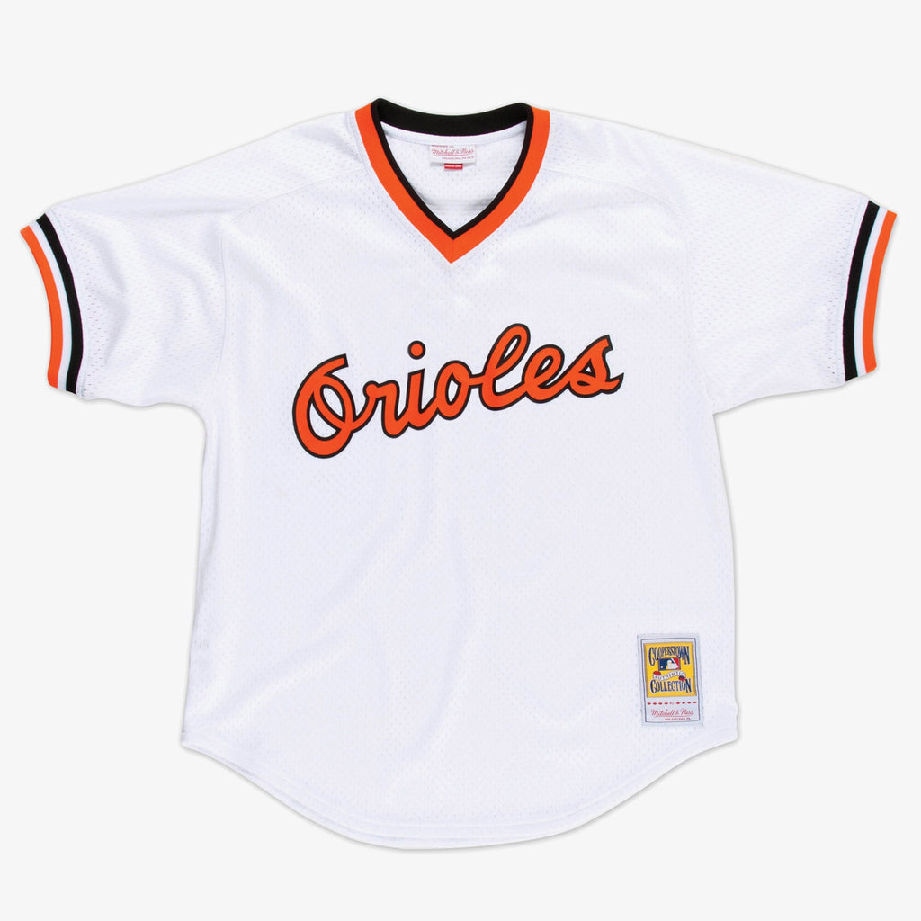 MENS MITCHELL & NESS MLB AUTHENTIC BP JERSEY - ORIOLES 1985 CAL RIPKEN JR