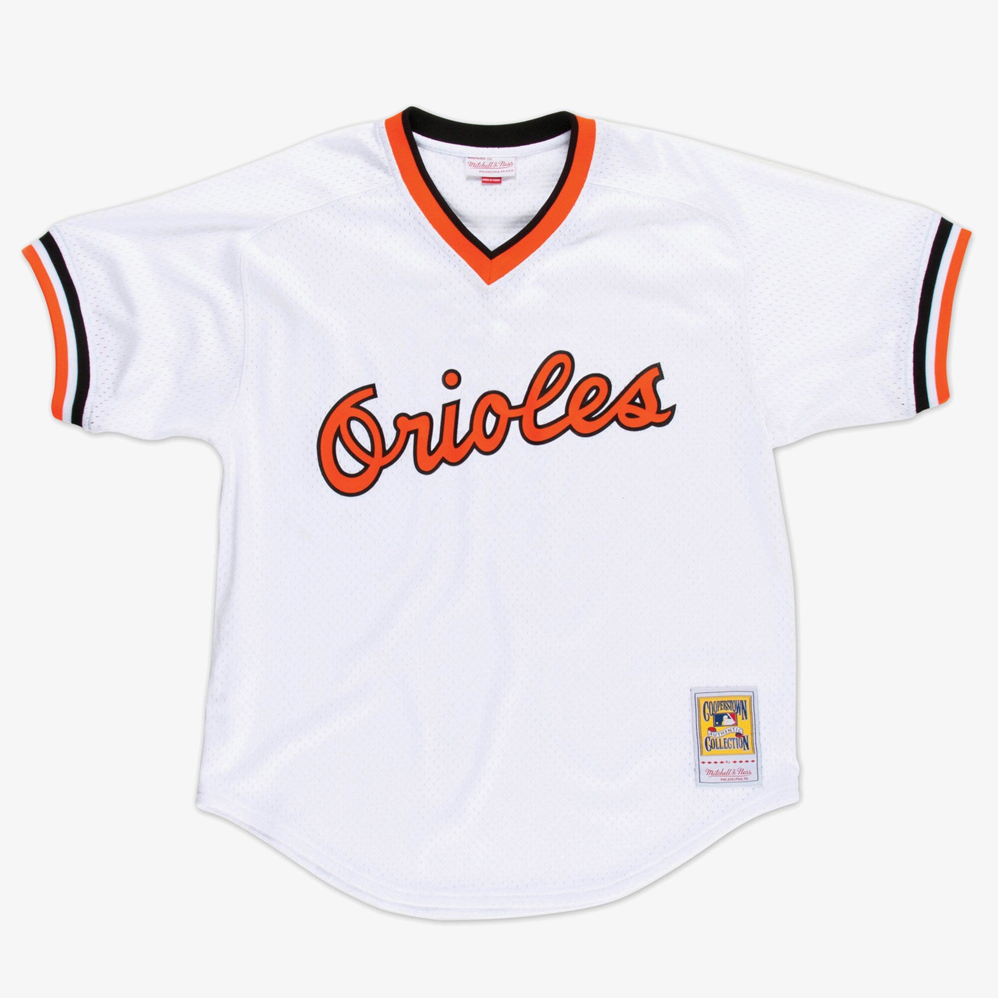 MENS MITCHELL & NESS MLB AUTHENTIC BP JERSEY - ORIOLES 1985 CAL RIPKEN JR