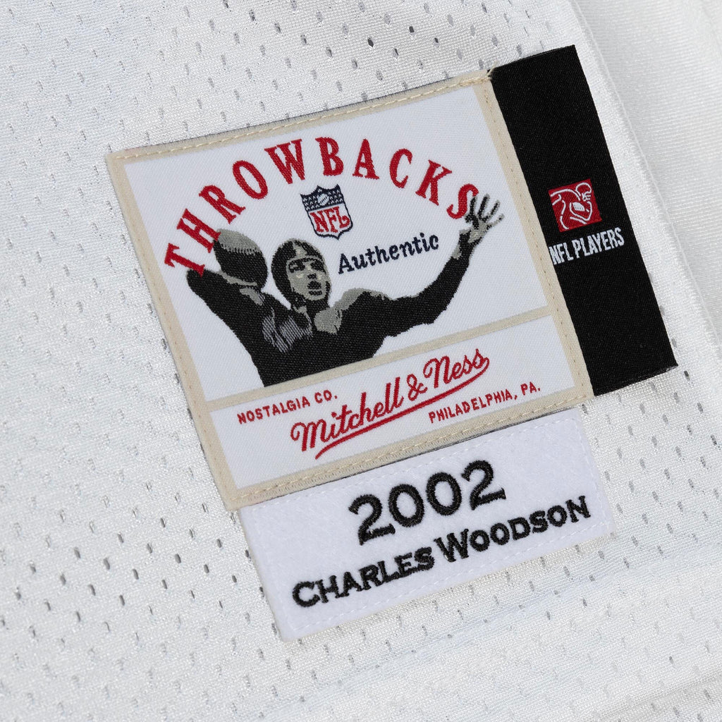 Mens Mitchell & Ness NFL SUPER BOWL JERSEY RAIDERS 2002 CHARLES WOODSON