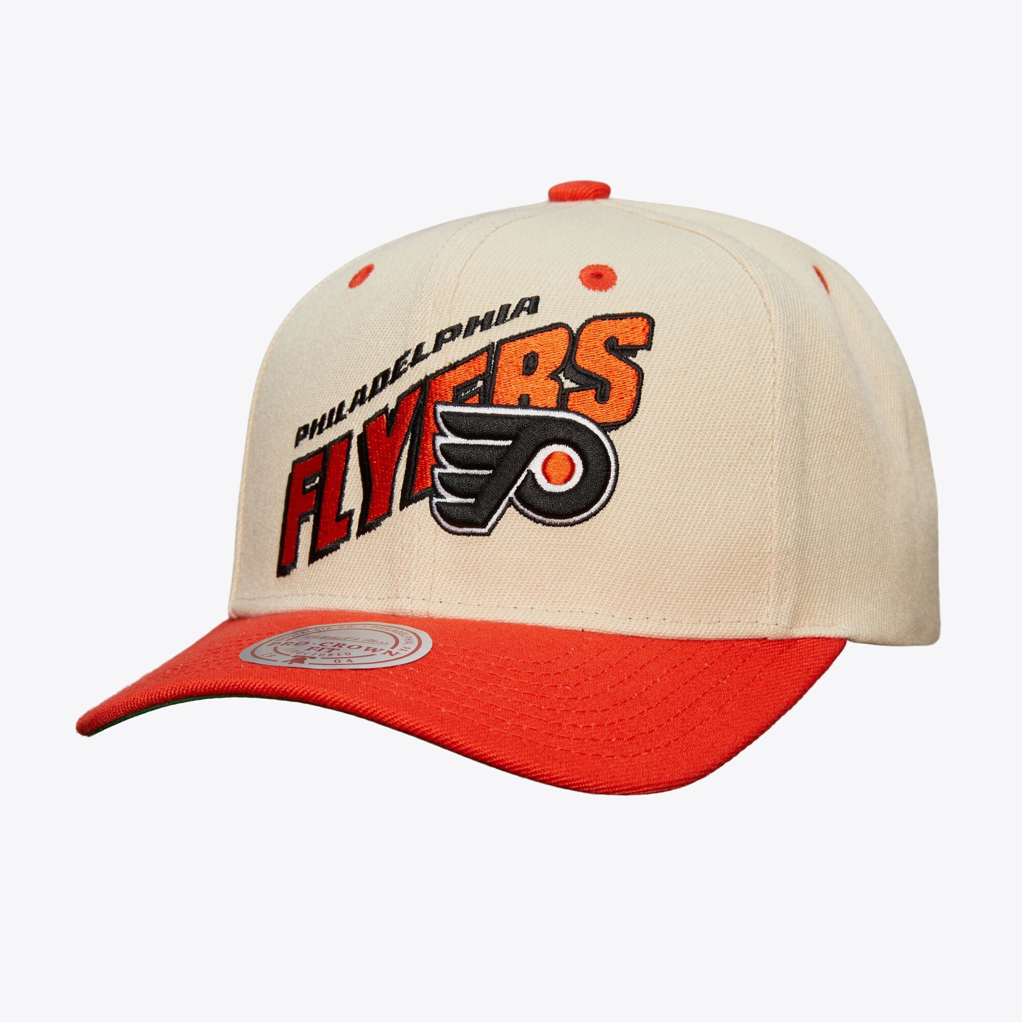 MENS MITCHELL & NESS NHL RETRO TYPE PRO SNAPBACK VNTG FLYERS - OFF WHITE