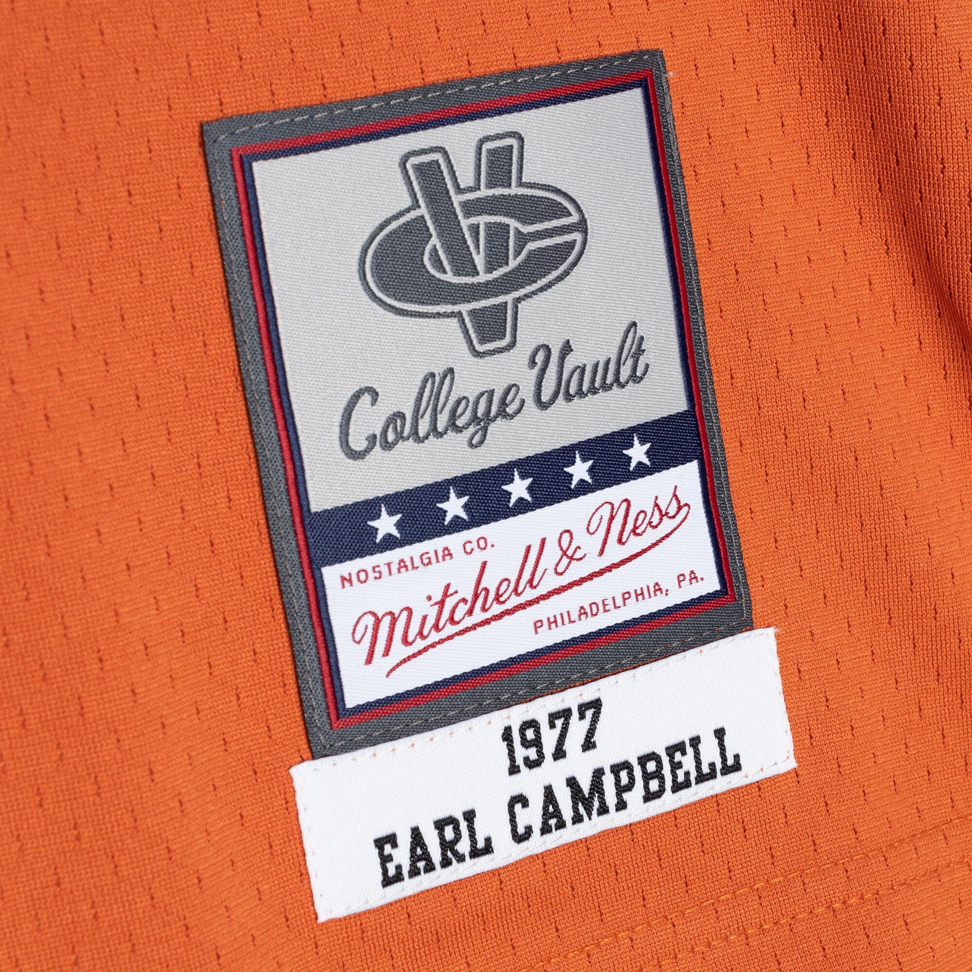 MENS MITCHELL & NESS NCAA DARK JERSEY AUSTIN 1977 EARL CAMPBELL