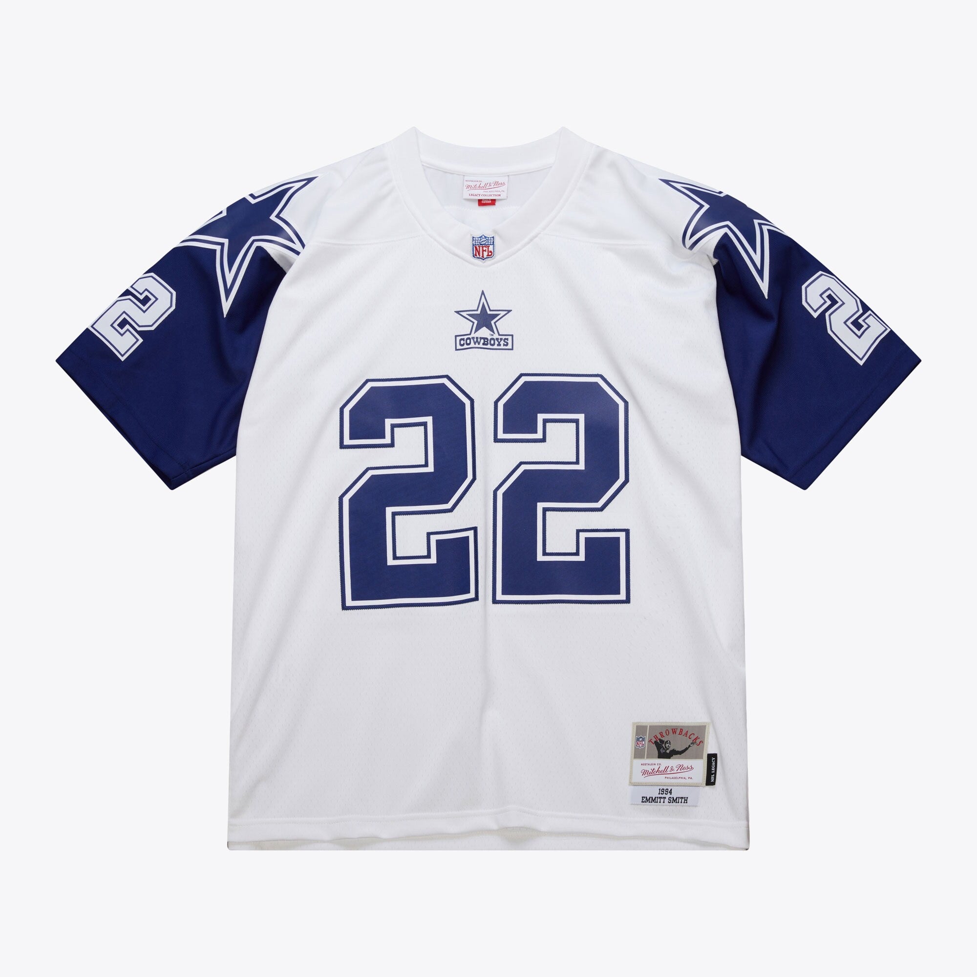 Mens Mitchell & Ness NFL WHITE JERSEY COWBOYS 1994 EMMITT SMITH