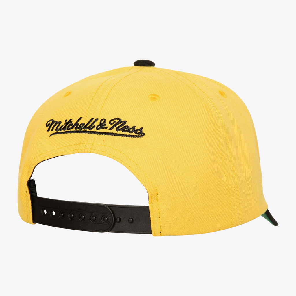 MENS MITCHELL & NESS NHL BOOM TEXT PRO SNAPBACK VNTG PENGUINS - YELLOW