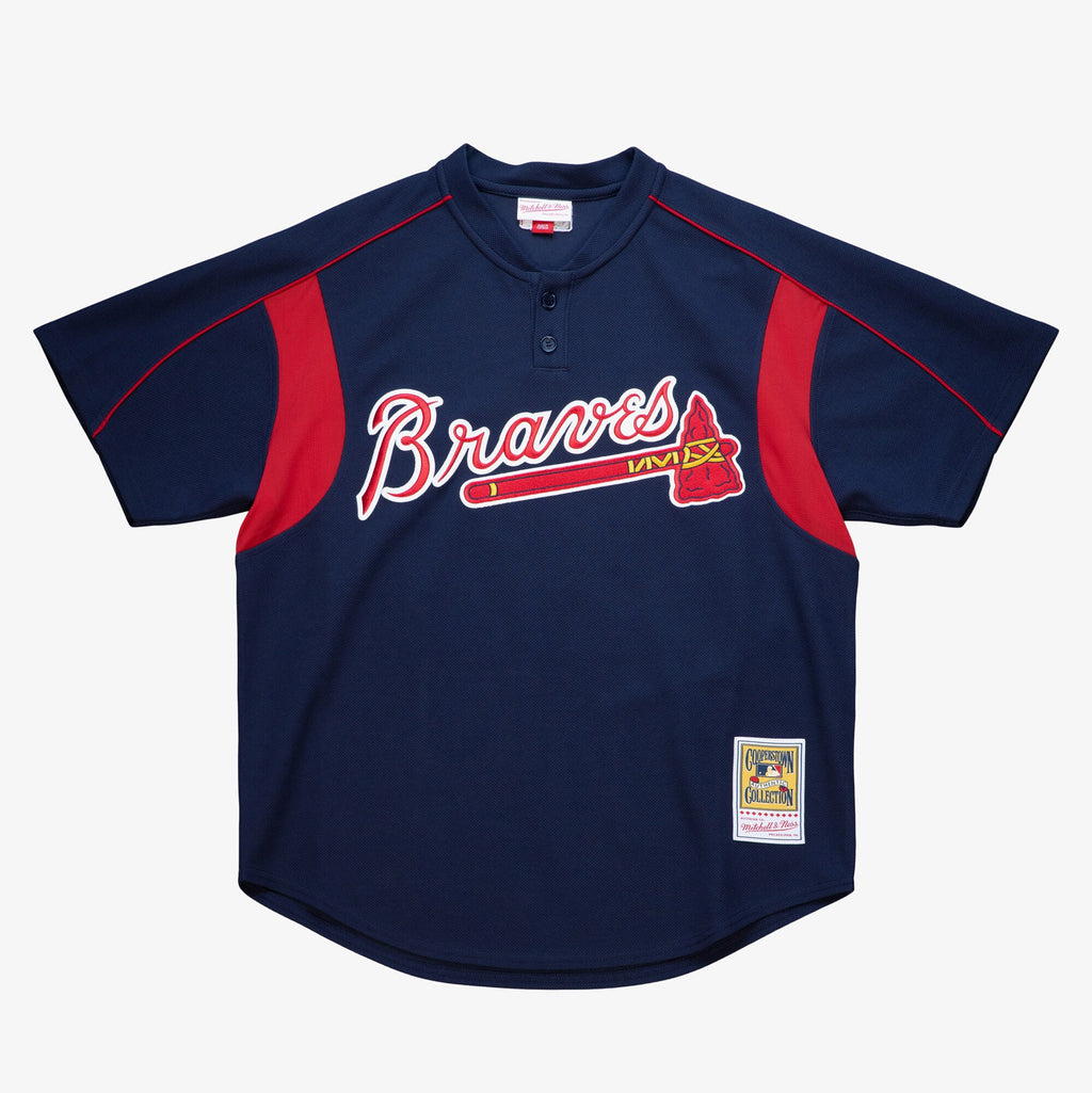 Mens Mitchell & Ness MLB AUTHENTIC BP PRACTICE JERSEY BRAVES 2003 JOHN SMOLTZ