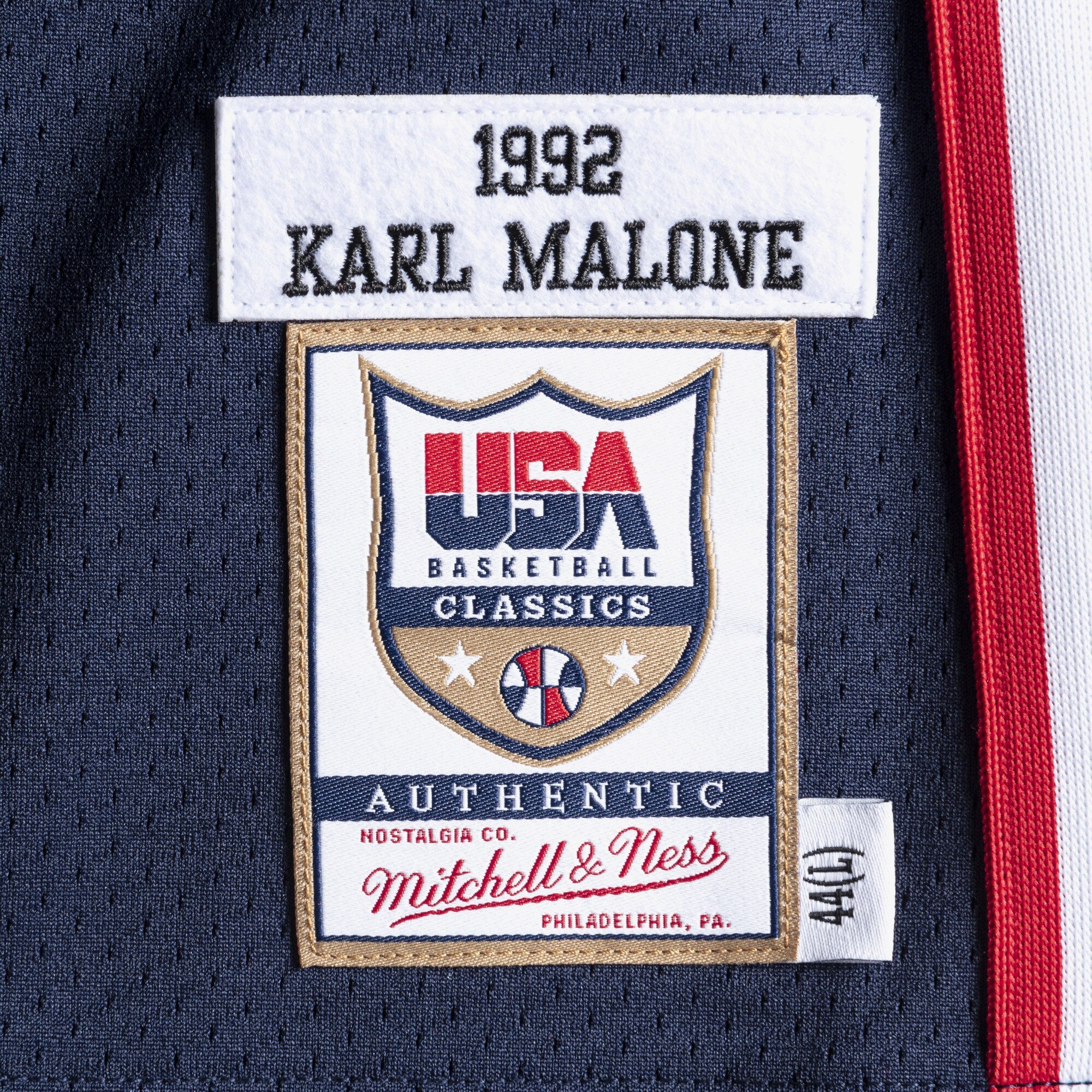 MENS MITCHELL & NESS AUTHENTIC JERSEY TEAM USA 1992 KARL MALONE