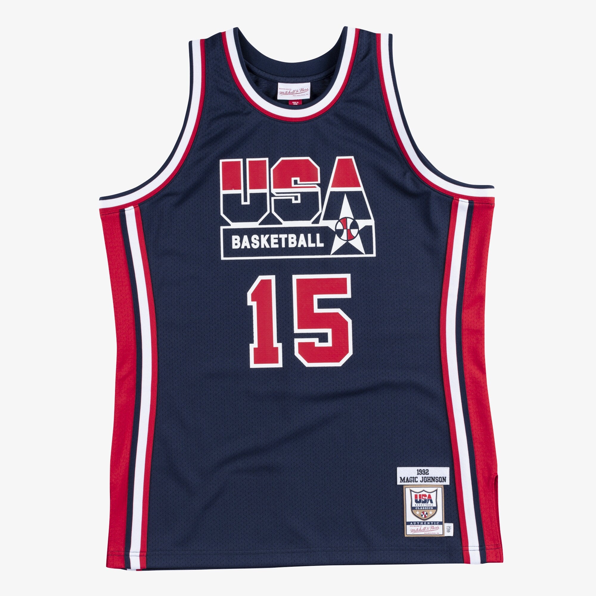 MENS MITCHELL & NESS AUTHENTIC JERSEY TEAM USA 1992 MAGIC JOHNSON