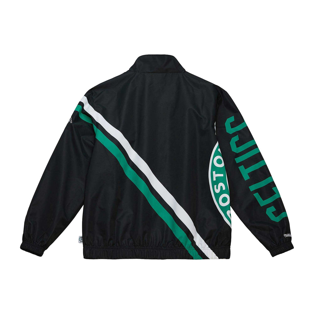 MENS MITCHELL & NESS EXPLODED LOGO WARM UP JACKET CELTICS